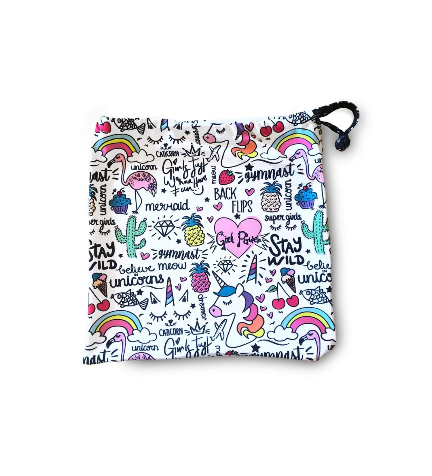 Destira Gymnastic Grip Bag - Unicorn Doodles Design | 10x10 Drawstring Gym Bag - Buy Online on GoSupps.com
