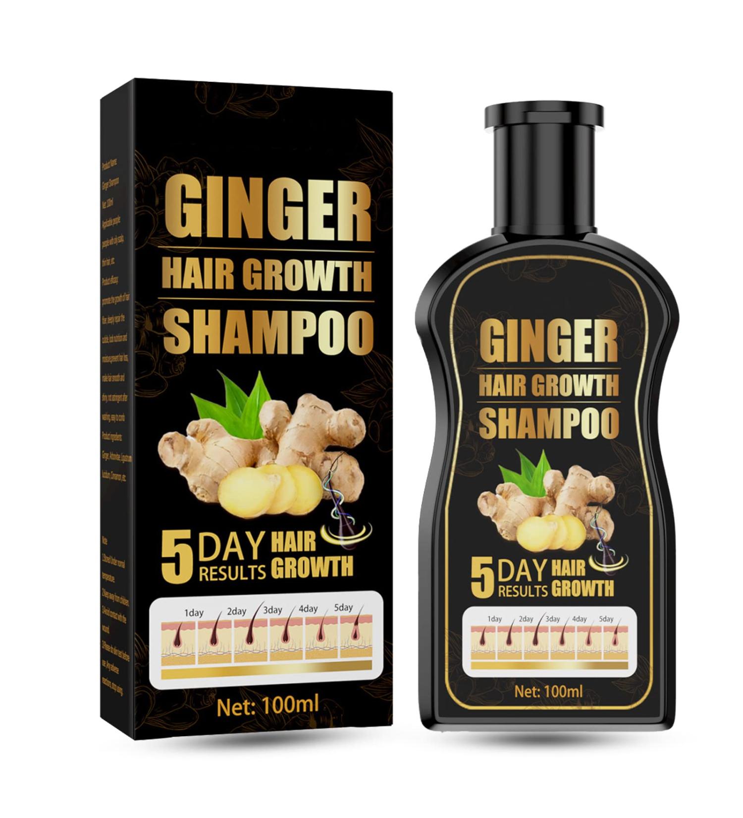 Organic Ginger Hair Growth Shampoo - Anti Hair Loss, Anti-Dandruff & Promotes Hair Growth - For Men and Women (1pcs) - Buy Online on GoSupps.com