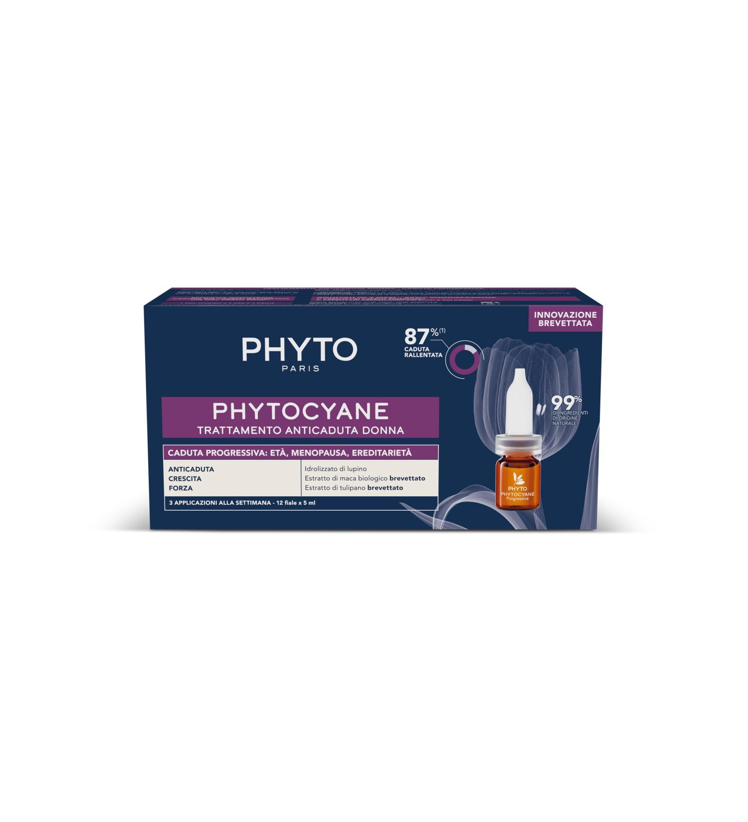  Phyto Phyto Phytocyane Anti-Hair Loss Treatment in ampoules optimal for progressive hair loss in women 12 x 5ml ampoules - Buy Online on GoSupps.com