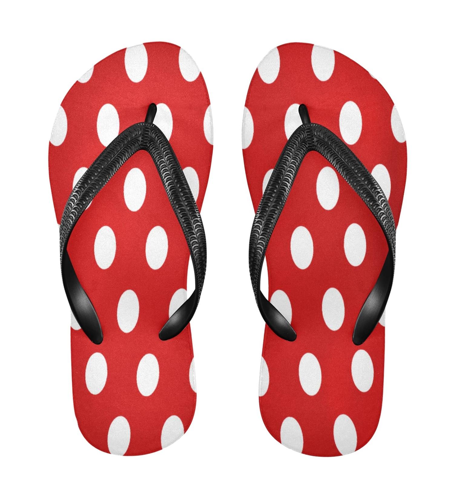 Buy Mnsruu White Dot Flip Flops | Comfortable Home & Travel Footwear for Men & Women | Ideal for Hotel & Spa - Buy Online on GoSupps.com