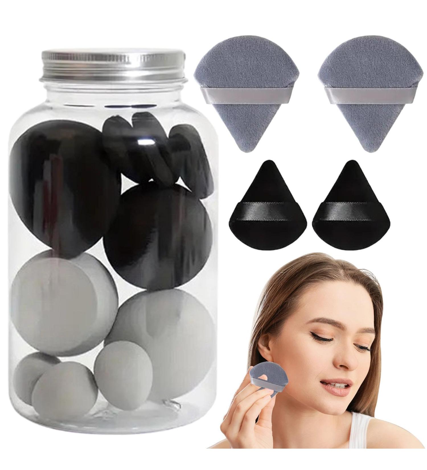 Makeup Sponge Blender - Blending Sponge & Makeup Sponge Set Versatile Powder Puff Wet & Dry Use Long Lasting for Women Girlfriend Mother Wife Black - Buy Online on GoSupps.com