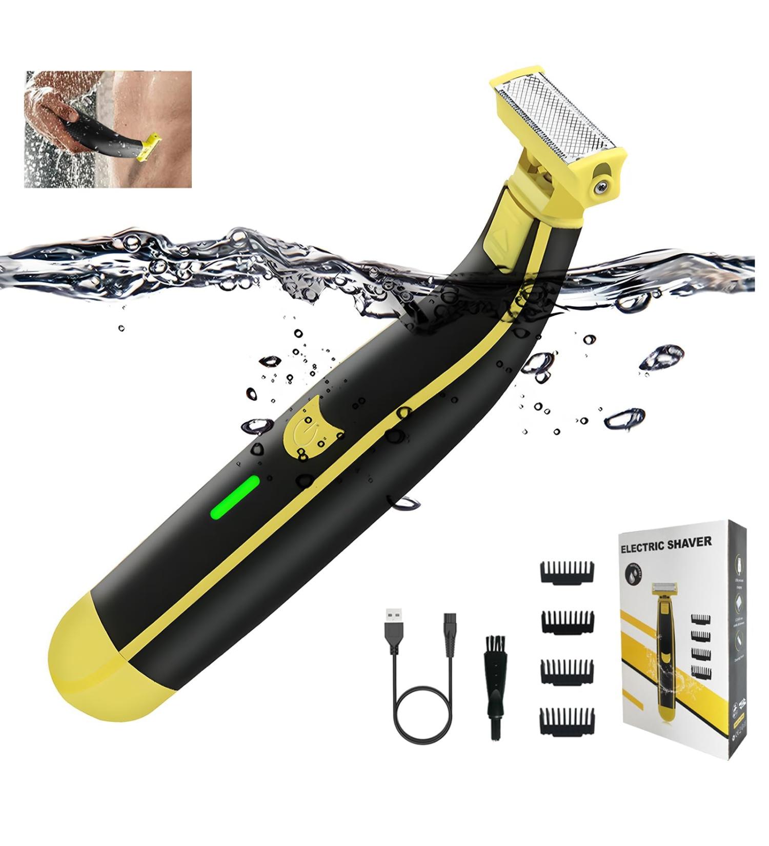 Beard Trimmer for Men Electric Razor Wet and Dry Hair Clippers Electric Shaver Full Body Shavers with Usb Rechargeable Multiple Limited Combs Waterproof Shavers for Men - Buy Online on GoSupps.com