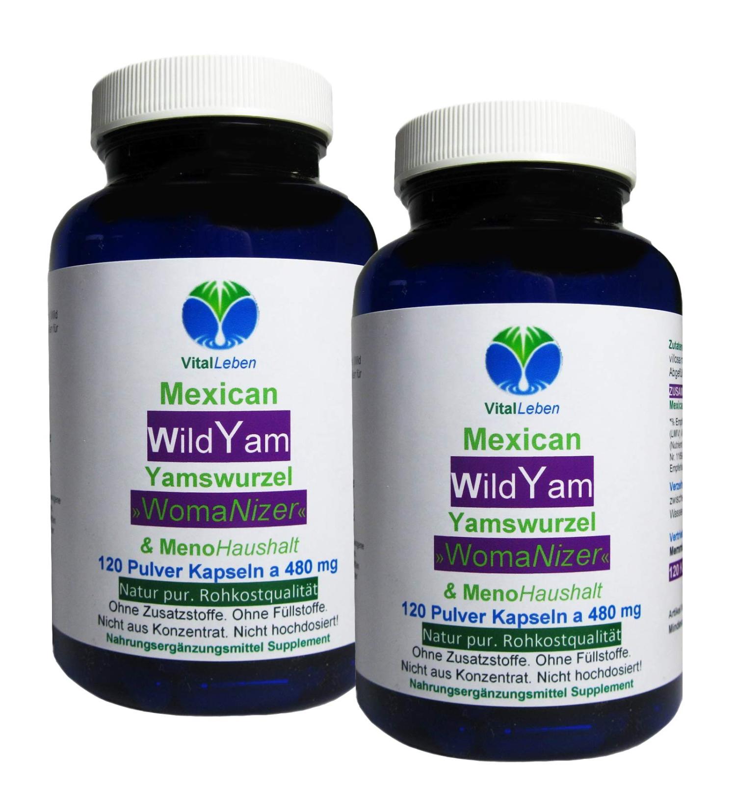 Yams Root Mexican Wild Yam 240 Capsules | Natural Menstruation & Hormonal Balance | Mood Swings Relief | Pure & Additive-Free - Buy Online on GoSupps.com