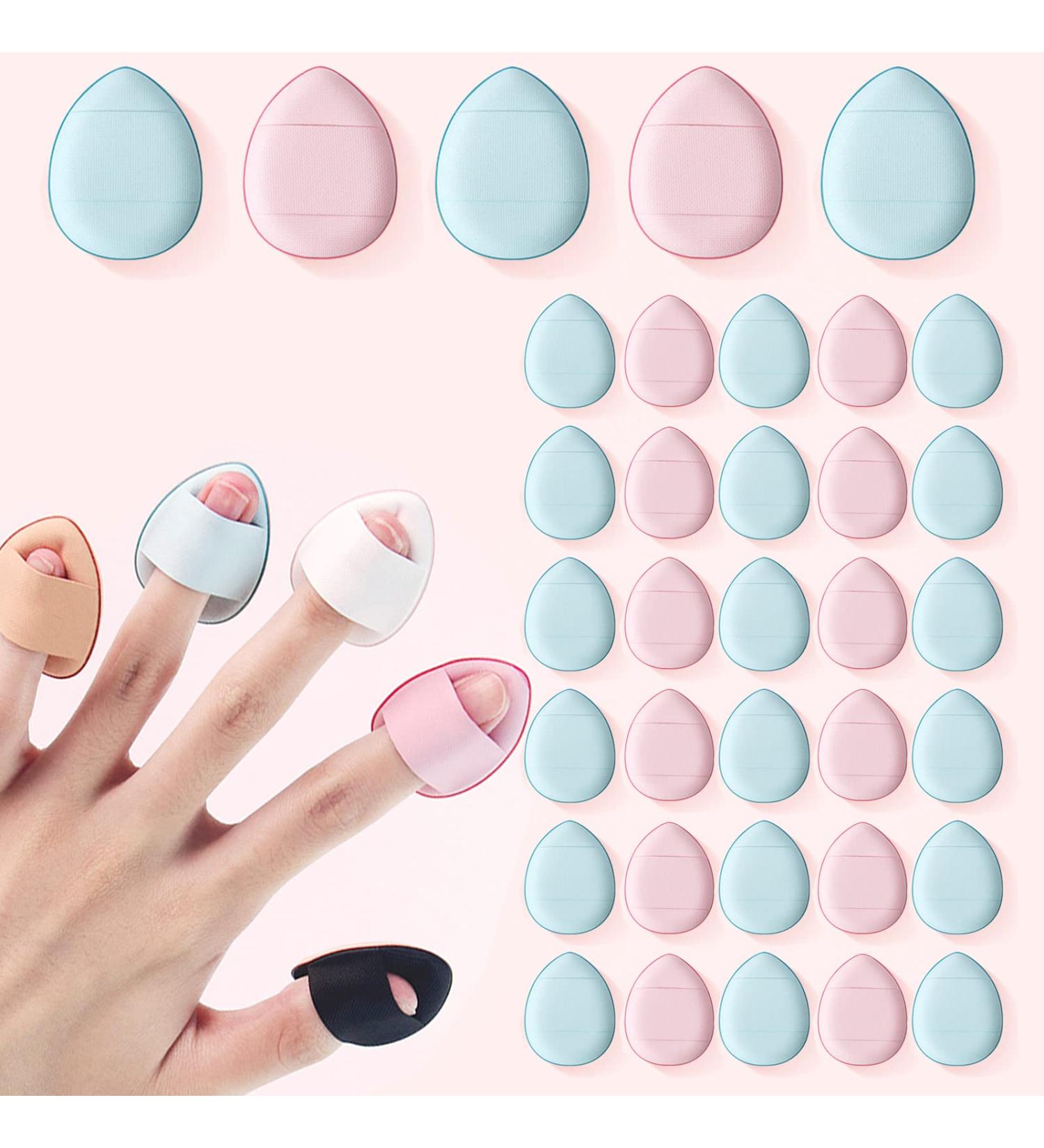 30 Mini Makeup Puffs - Latex-Free Soft Sponges for Foundation & Concealer | Hydrophilic Beauty Tools - 2 Colors - Buy Online on GoSupps.com
