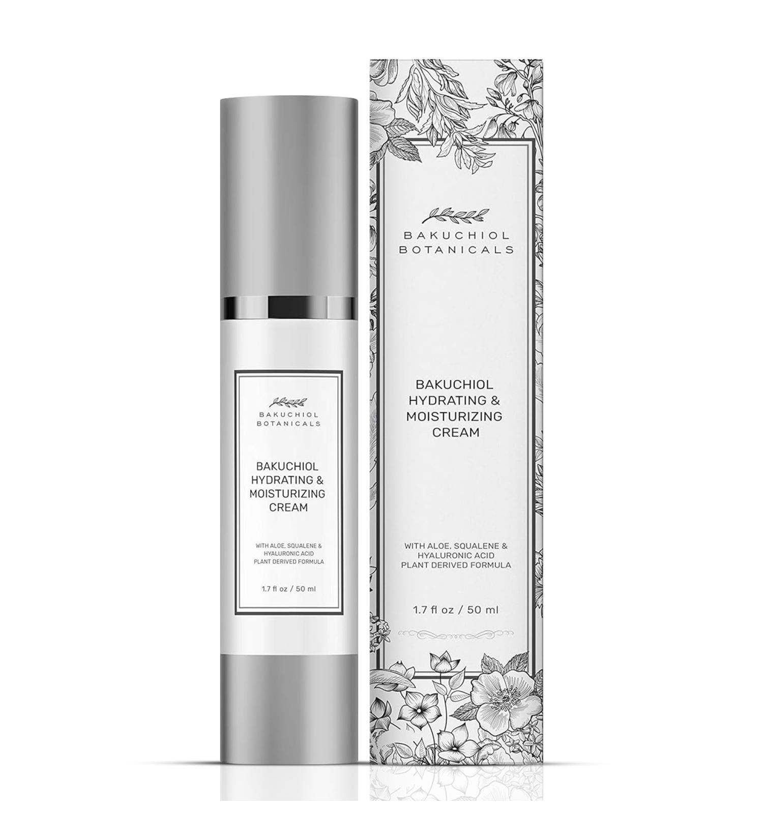 Bakuchiol Moisturizer Cream 1.7 Oz - Retinol Alternative - All Natural Plant Derived Ingredients - Bakuchiol and Squalane Aloe Hyaluronic Acid Squalane Vitamin E B5 - Buy Online on GoSupps.com