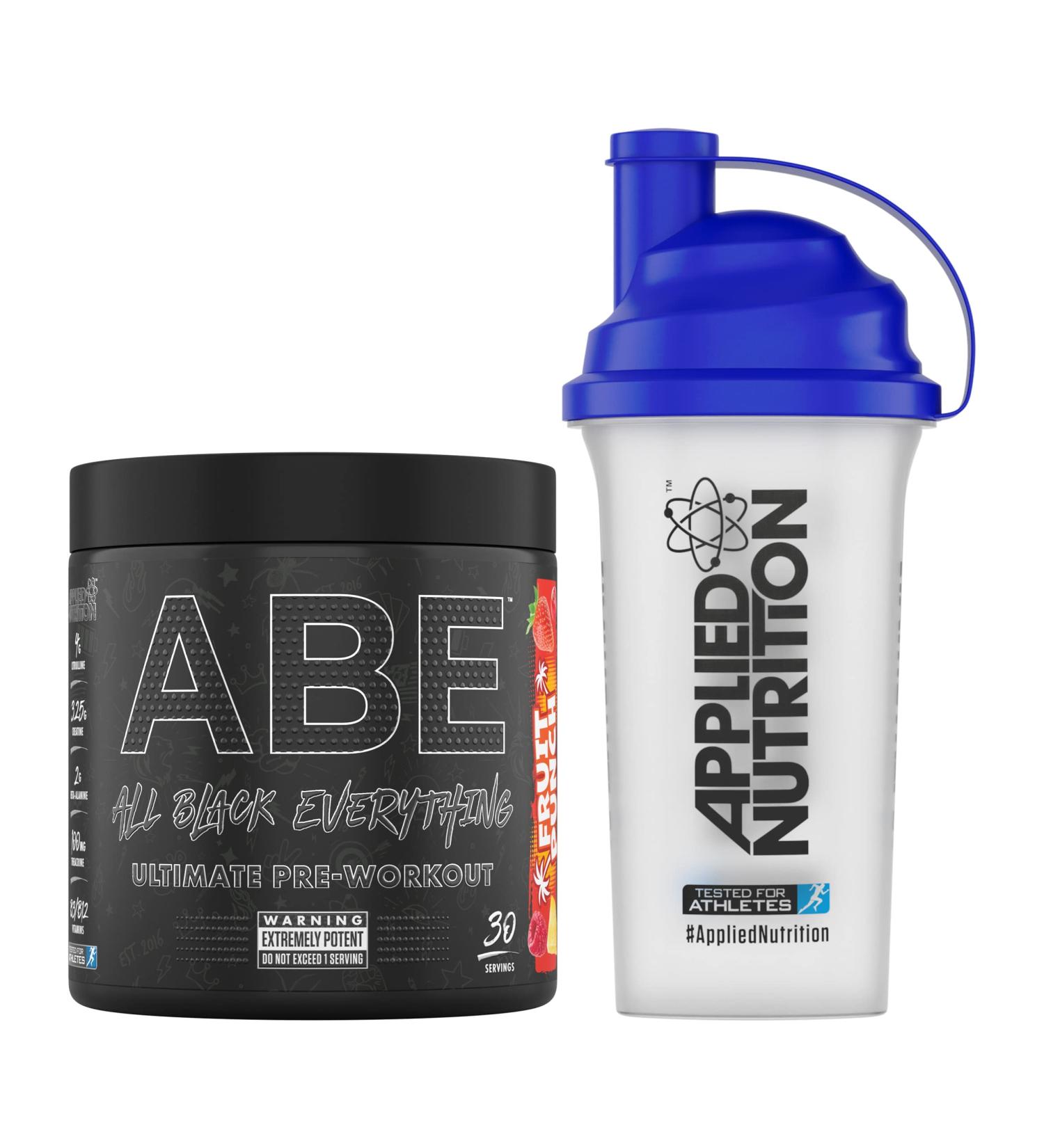 Applied Nutrition Bundle: ABE Pre Workout 375g + 700ml Protein Shaker - Fruit Punch - Buy Online on GoSupps.com