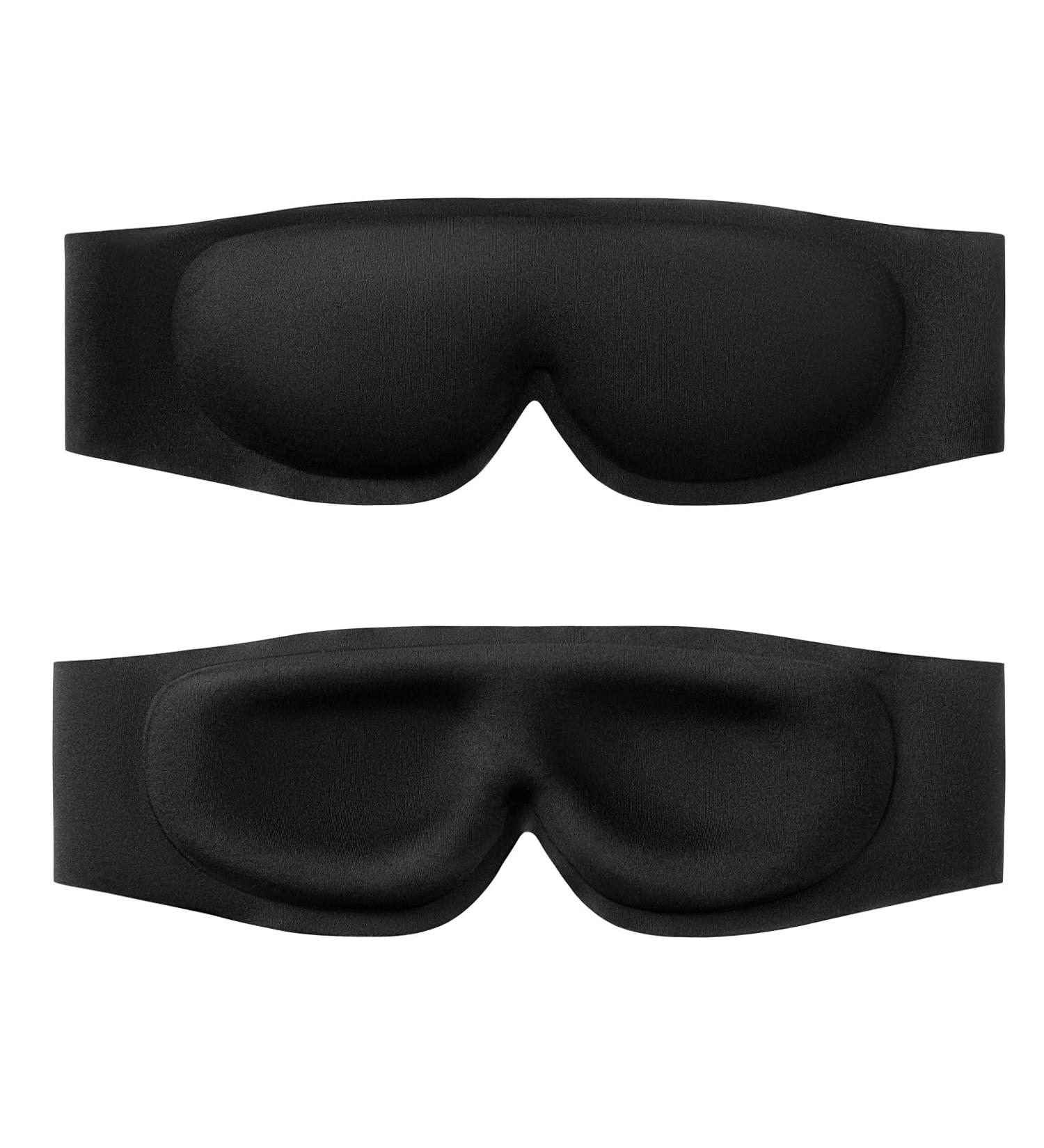 Buy Minimalist Black Sleep Eye Mask | No Pressure Design & Comfortable Non-Adjustable Headband - Perfect for Travel - Buy Online on GoSupps.com