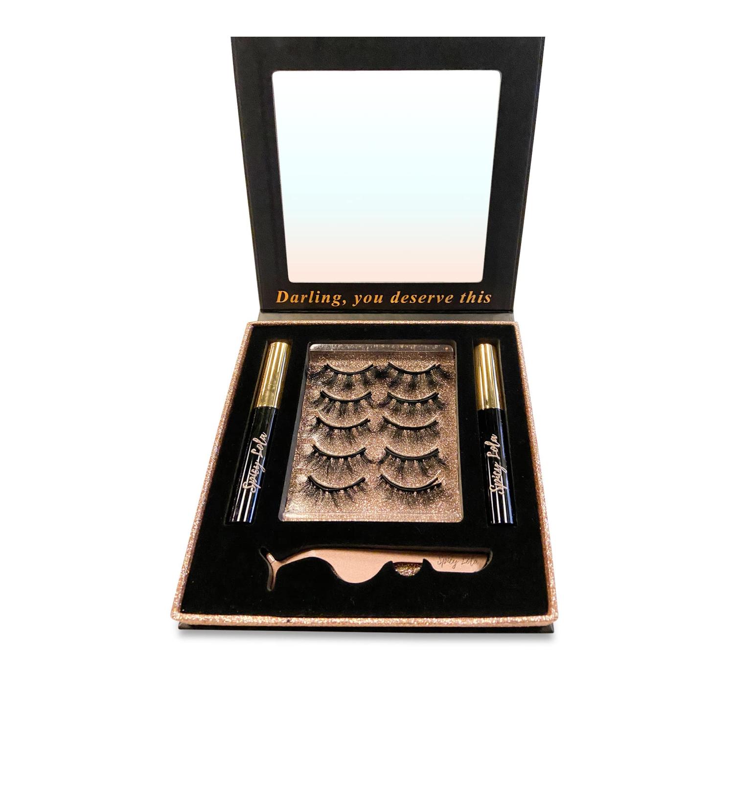 Lola Fluffy 8D Magnetic Lashes Kit - Voluminous Natural False Eyelashes with Magnetic Eyeliner - Long Lasting Cat Eye Look - Buy Online on GoSupps.com