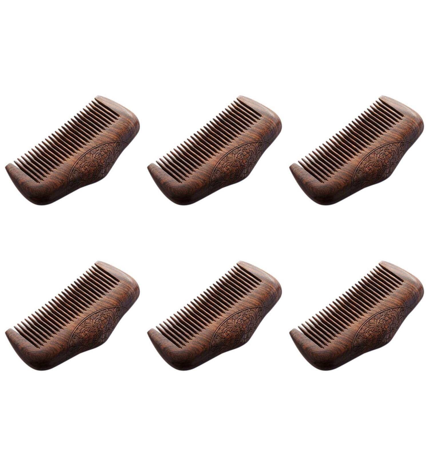 6X Peigne de Poche Bois de Vert Naturel Super Narrow Dent Bois Peignes Statiques Poux Barbe Peigne Coiffure Peigne en Bois de - Buy Online on GoSupps.com