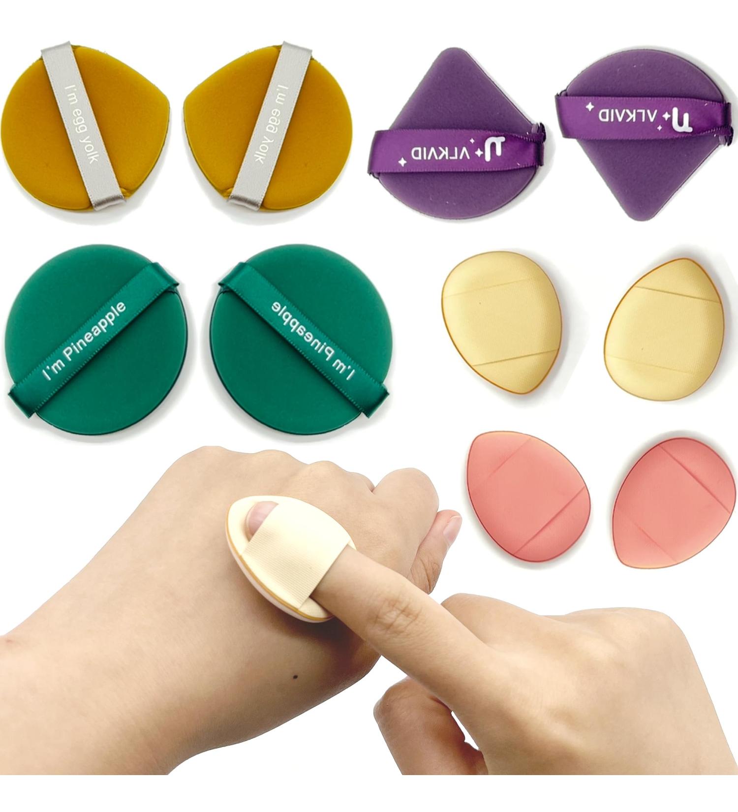 OHYER 10 Pieces Beauty Sponge Makeup Sponge Super Soft Double Sided Wet and Dry Finger Powder Puff Powder Puff Powder Puff Triangular Washable Mini - Buy Online on GoSupps.com