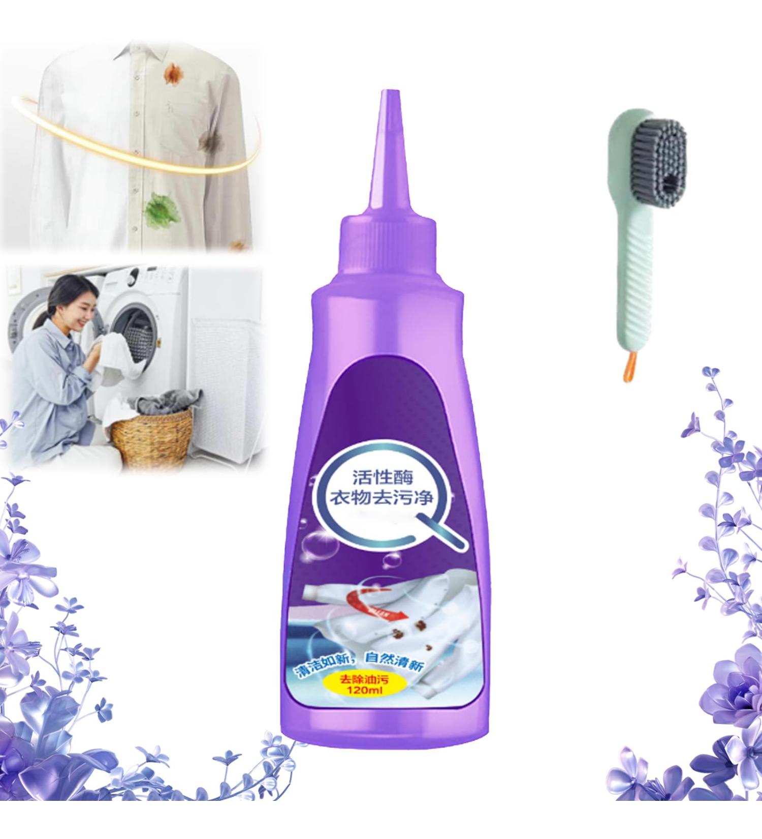 Symmetry Stain Remover Symtmetry Enzyme Laundry Stain Remover Active Enzyme Laundry Stain Remover Purple Bottle Stain Remover for Clothes Laundry (1 Bottle) - Buy Online on GoSupps.com