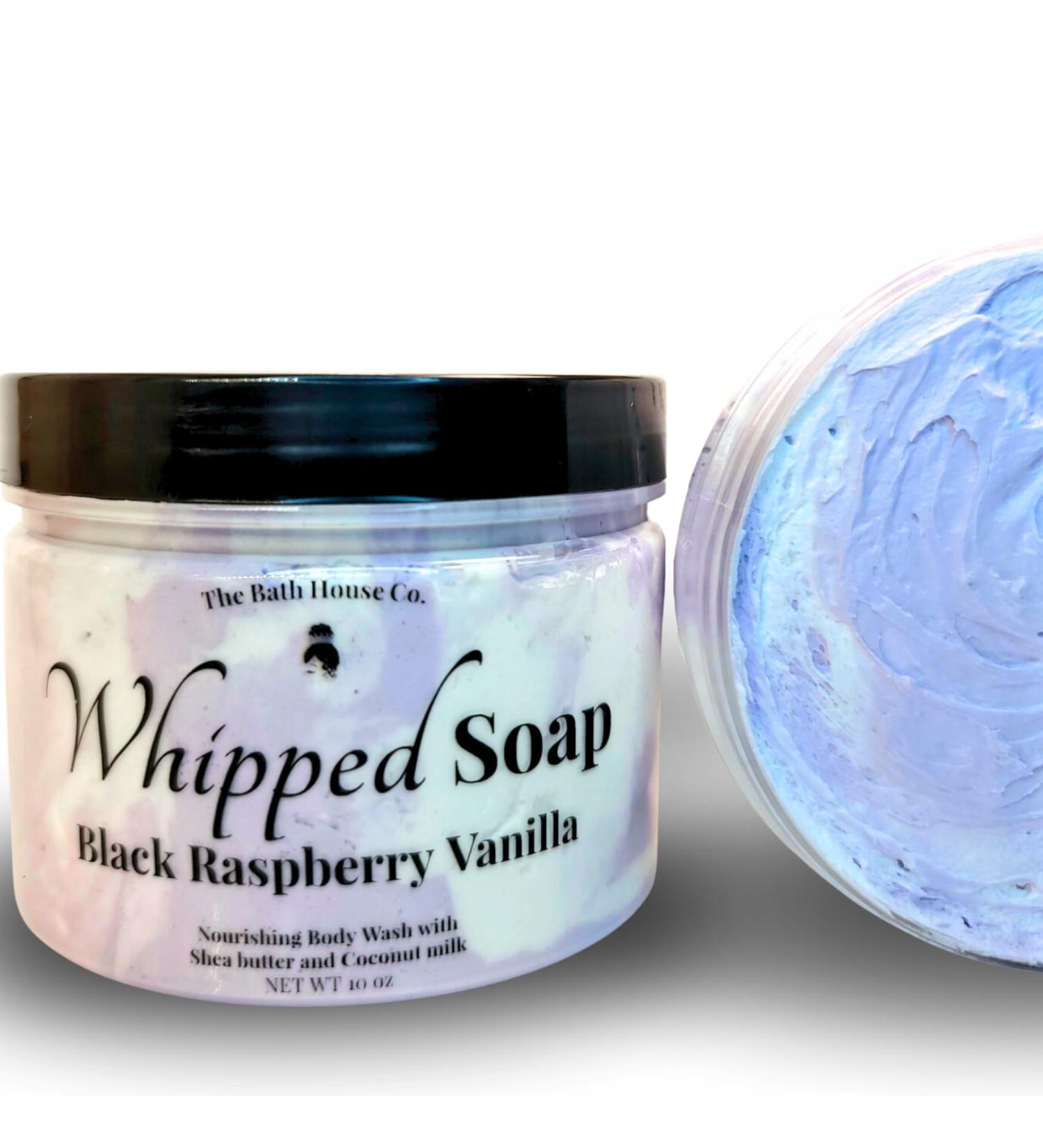 Whipped Soap Body Wash | Black Raspberry Vanilla 10 Ounce (Pack of 1) white