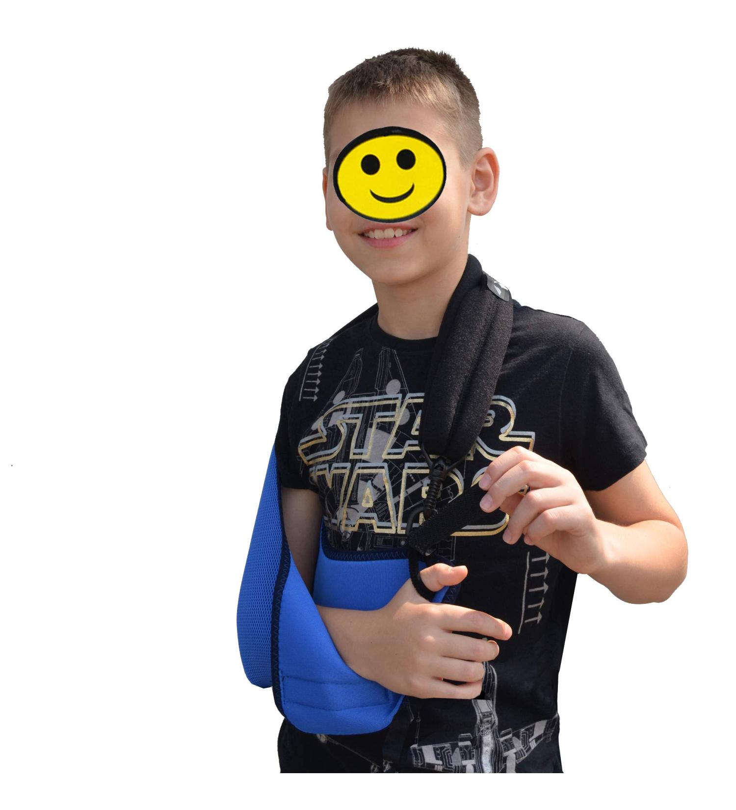 4DflexiSPORT Arm Sling Adult - Easy Fit Cooling Fabric - S Blue/Navy Trim - Fits Left or Right Arm - Buy Online on GoSupps.com