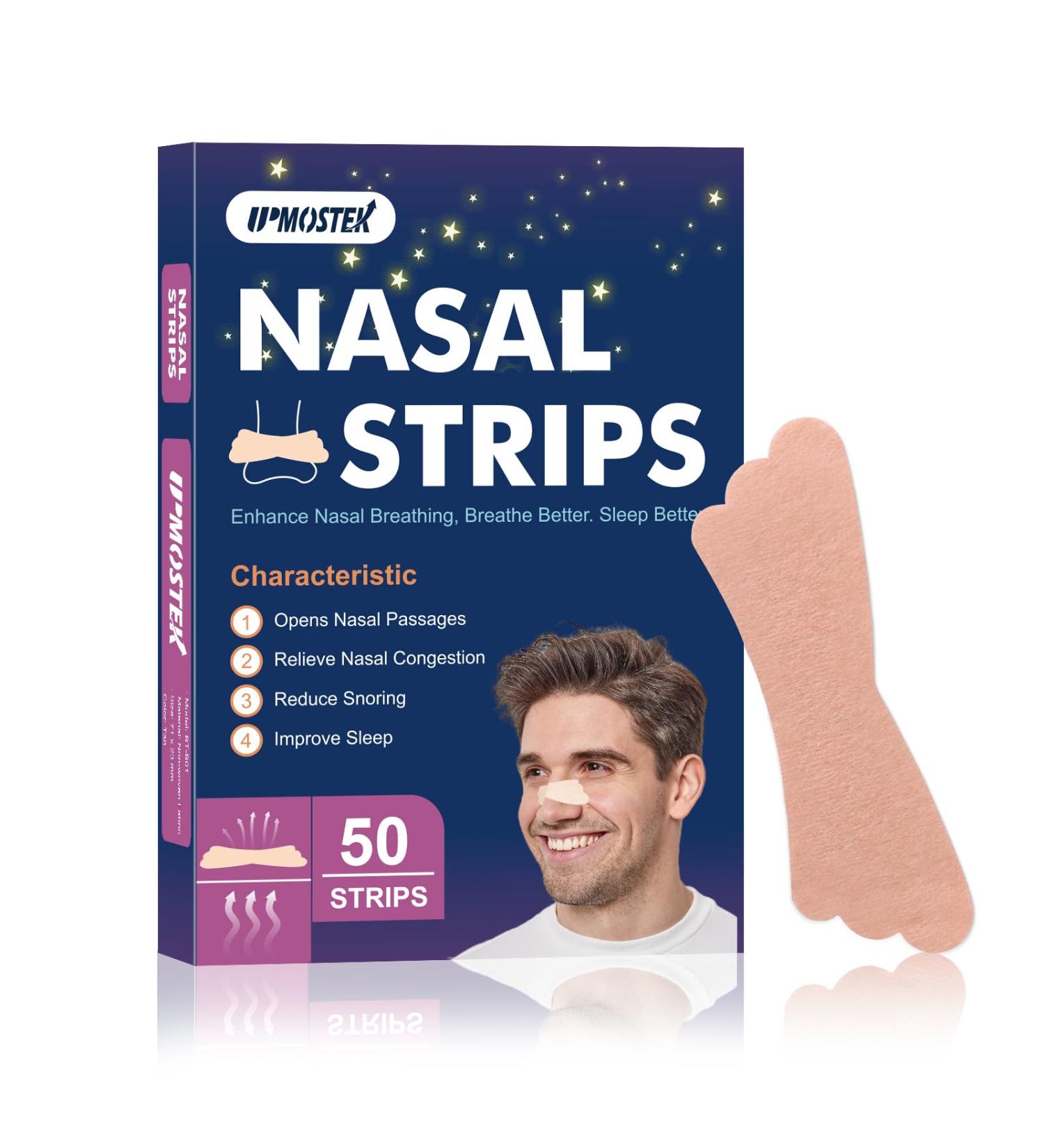 50Pcs Nasal Strips for Snoring Extra Strength Nose Strips Breathing Nose Tape for Sports and Sleep Anti Snoring Strips Help Stop Snoring and Nasal Congestion Relief Tan 50 pcs - Buy Online on GoSupps.com