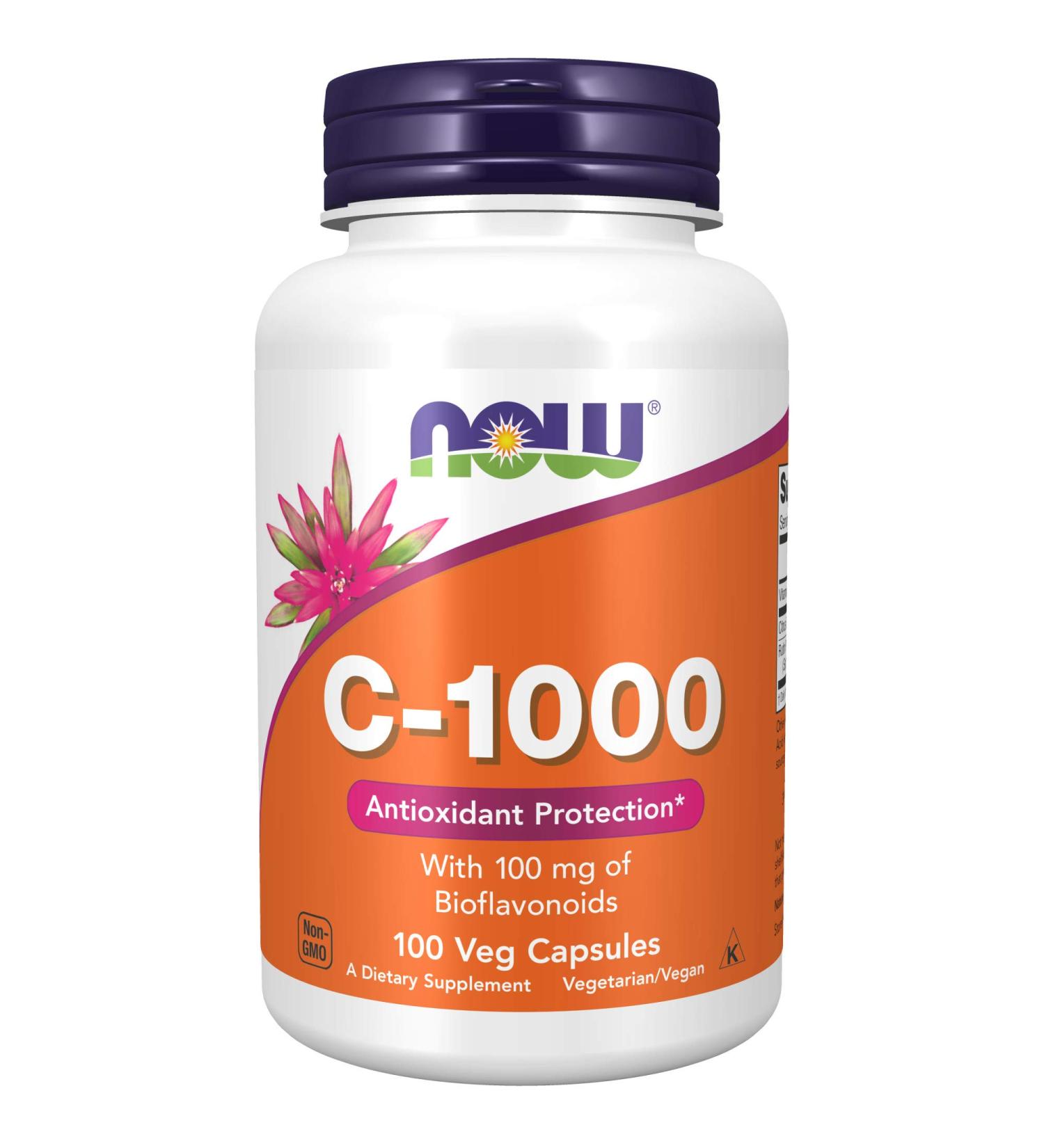 Now Foods C-1000 Vitamin C 100 Veg Capsules - Immune Support & Antioxidant - Buy Online on GoSupps.com
