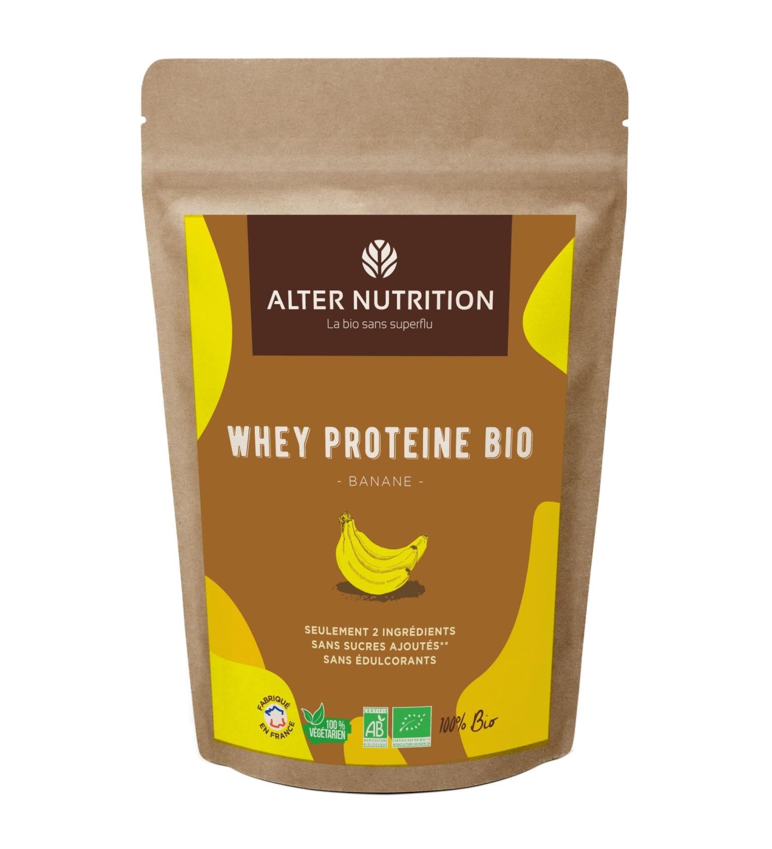 Alter Nutrition Organic Whey Protein Powder (500g Banana) - Buy Online on GoSupps.com