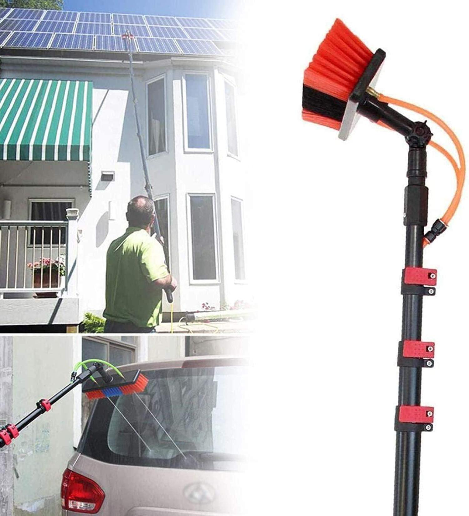 Cleaning Brushes Water Fed Pole Adjustable Window Cleaning Brush 3.6M -11M Window Cleaning Pole Caravan Washing Truck Campers and Buses Car Wash Windows/36Ft/10.8M 35cm Brush Head 5M/17FT - Buy Online on GoSupps.com