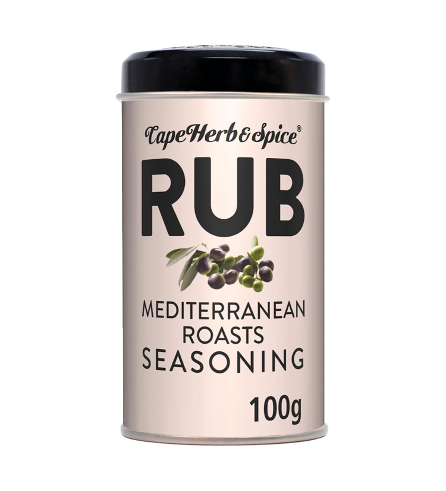 Cape Herb & Spice Rub Mediterranean Roasts Seasoning 100g - Natural Ingredients - 1 Tin - Buy Online on GoSupps.com