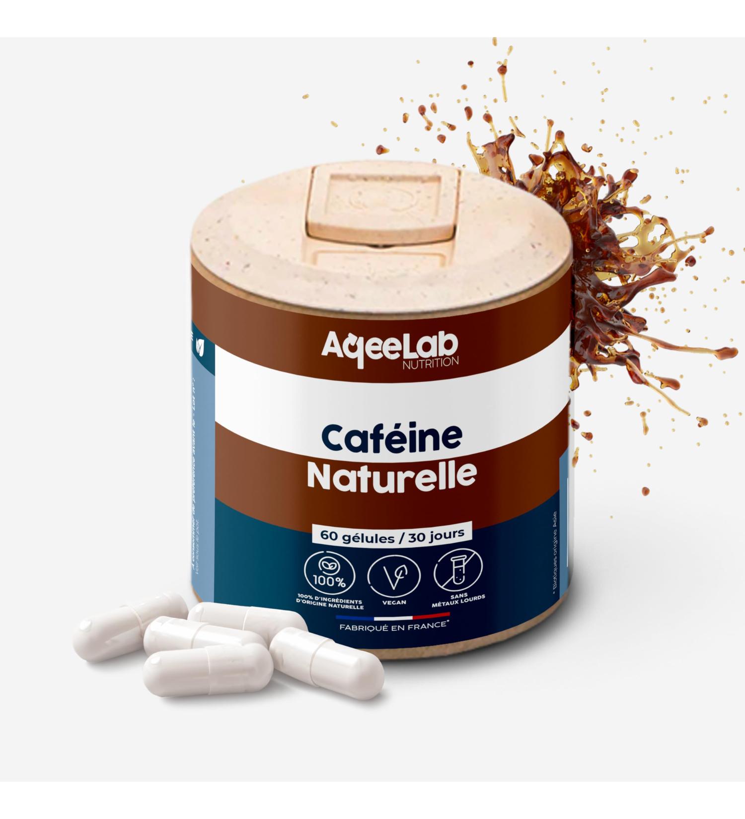 Caffeine capsules anhydrous Quality: COFFEINE label 60 capsules 100mg of natural caffeine Energy & fat loss From green coffee Lab-tested Made in FR Eco-responsible brand - Buy Online on GoSupps.com