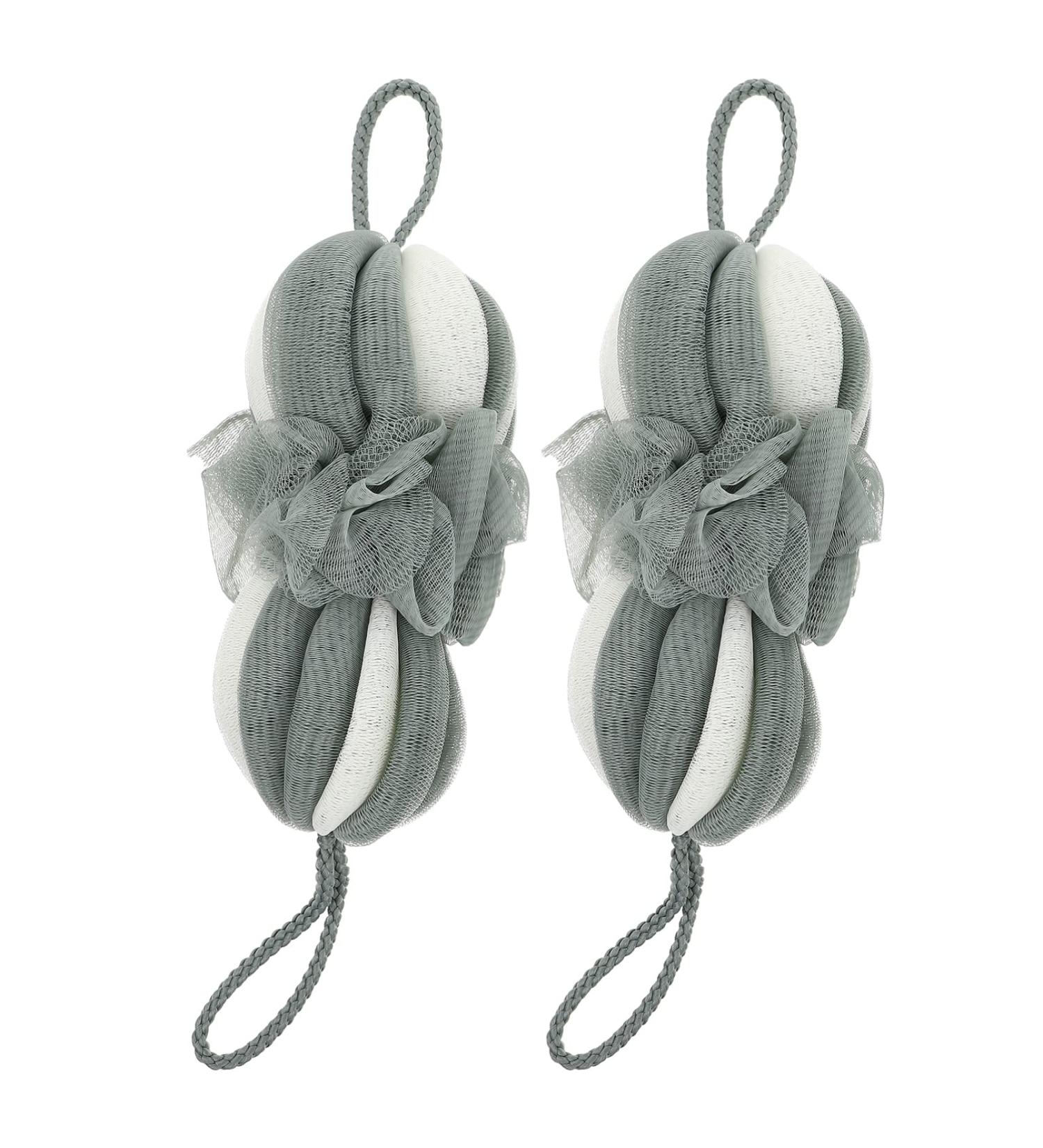 Buy 2pcs Long Cartoon Bath Flower Foaming Shower Balls | Adorable Bubble Bath Scrubber Sponges for Effortless Cleaning - International Shipping Available - Buy Online on GoSupps.com