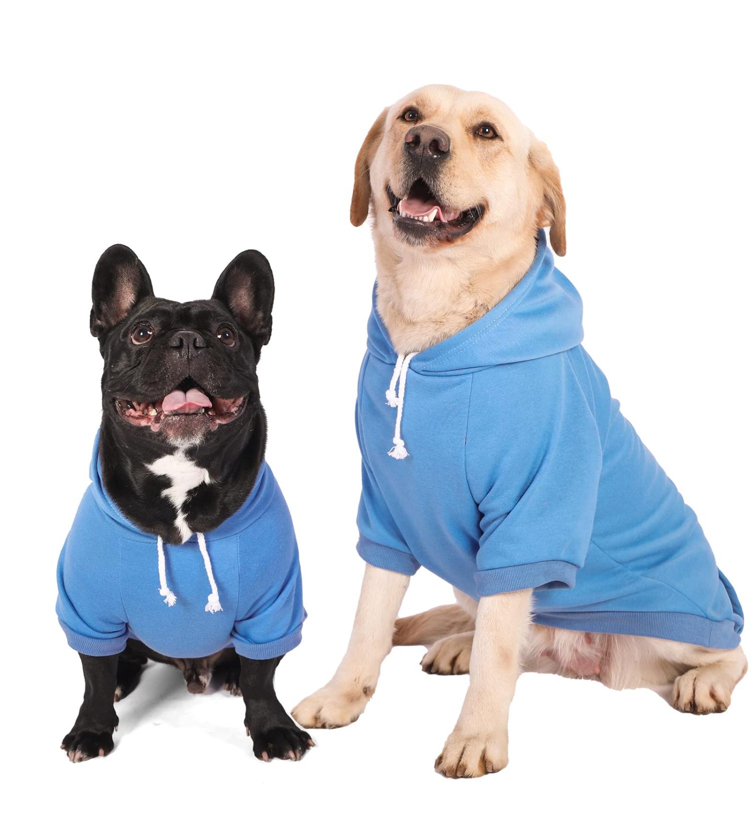 Furryilla XXL Blue Dog Hoodie with Leash Hole | Dog Sweatshirt for Medium to Large Dogs - Buy Online on GoSupps.com