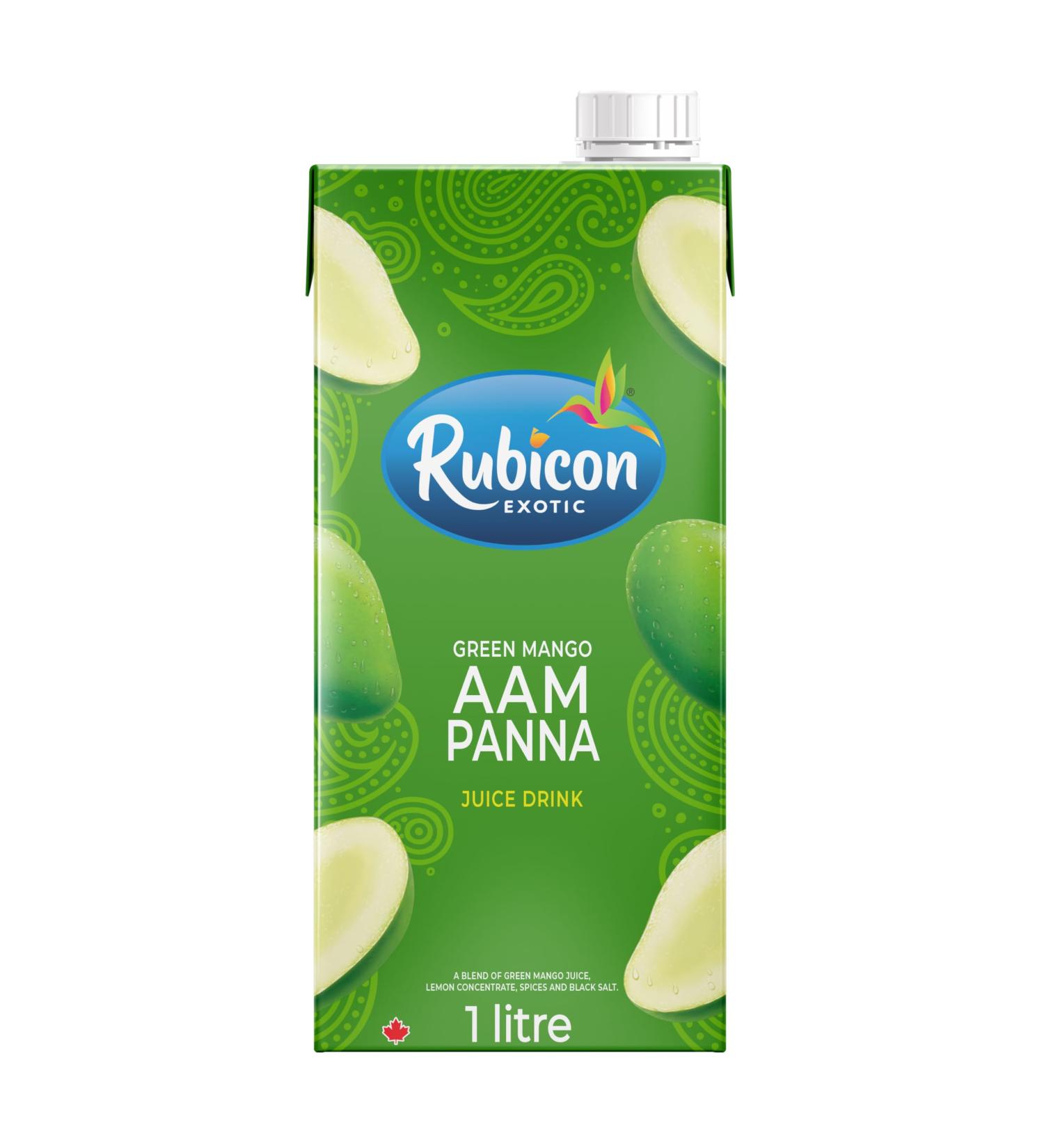 Rubicon Aam Panna Green Mango Indian Street Drink | 1L Carton | Carefully Blended with Seasoning & Spices | No Preservatives Artificial Colourings or Sweeteners | Rich in Vitamin C | Made in Canada - Buy Online on GoSupps.com