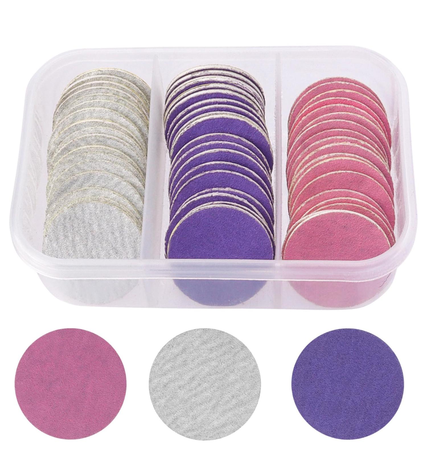 Bestgle Sanding Disc Pedicure 60 Pieces Feet Grinder Sandpaper 25 mm Foot Care Replacement Foot Grinder Head Discs Pad Remover Sandpaper Discs for Cracked Heel Dead Skin with Wave 180 Grit - Buy Online on GoSupps.com