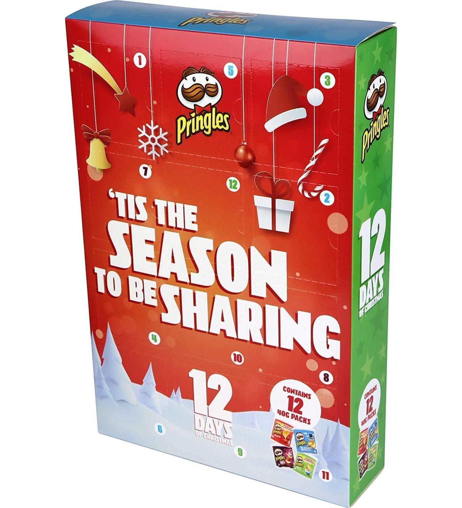 Pringles Crisps Advent Calendar 2023 - 12 Days of Christmas Advent 12 x 40g Variety Flavour Pringles Snack Advent - Buy Online on GoSupps.com