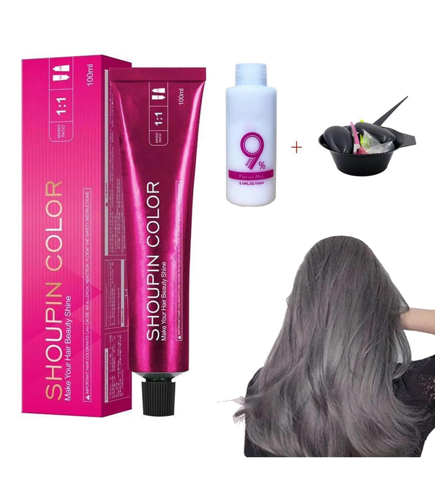 Yoesinhen Shecolo Hair Dye - Silver Gray & Smoke Dark Silver Dye Shampoo for Gray Hair Nourishing No Bleach Formula for Men & Women (#16) - Buy Online on GoSupps.com