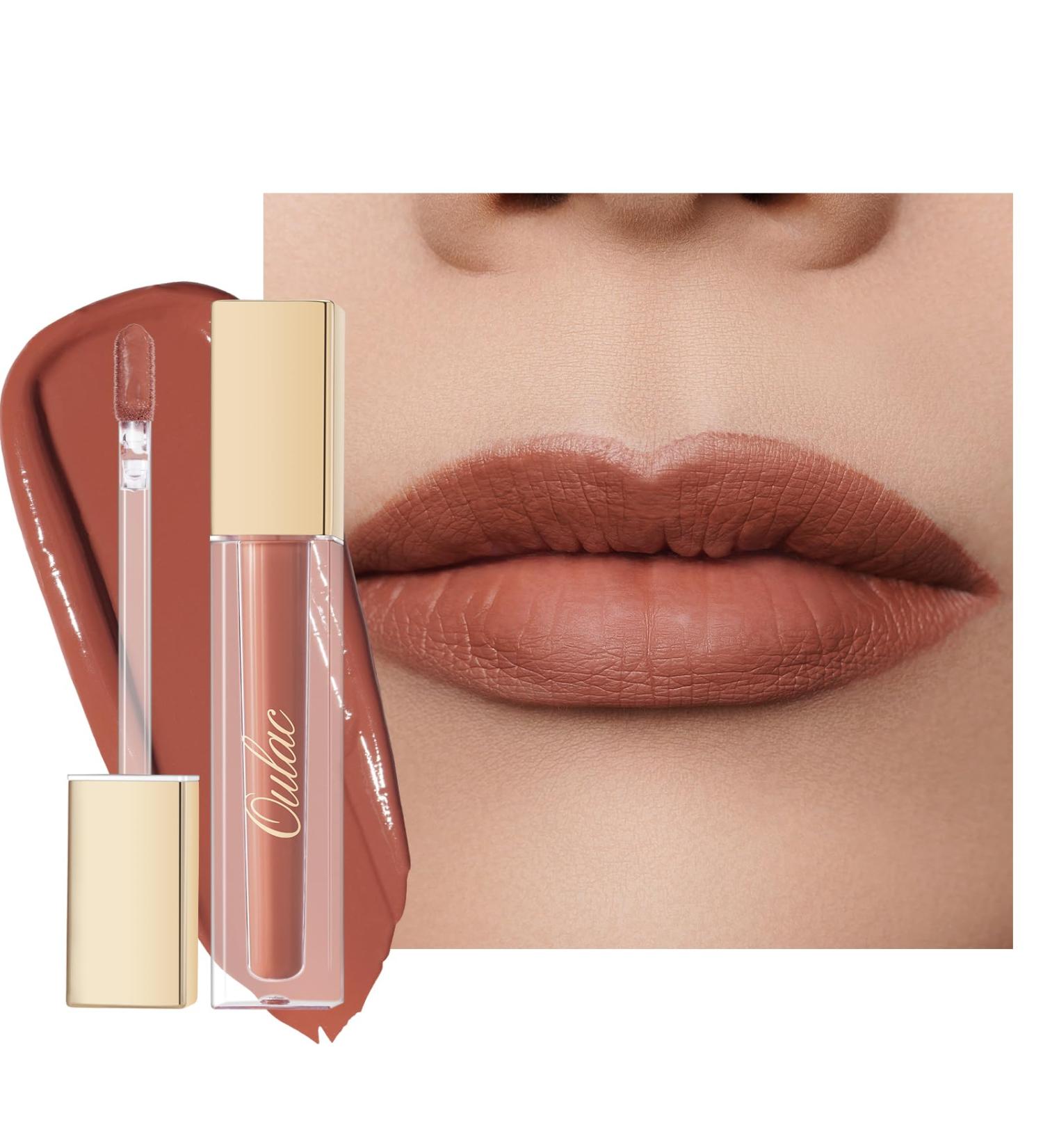 Oulac Liquid Matte Lipstick M04 - Brown Apricot | Long-Lasting Intensive Color Vegan & Gluten-Free | Perfect Kiss With Precise Applicator - Buy Online on GoSupps.com