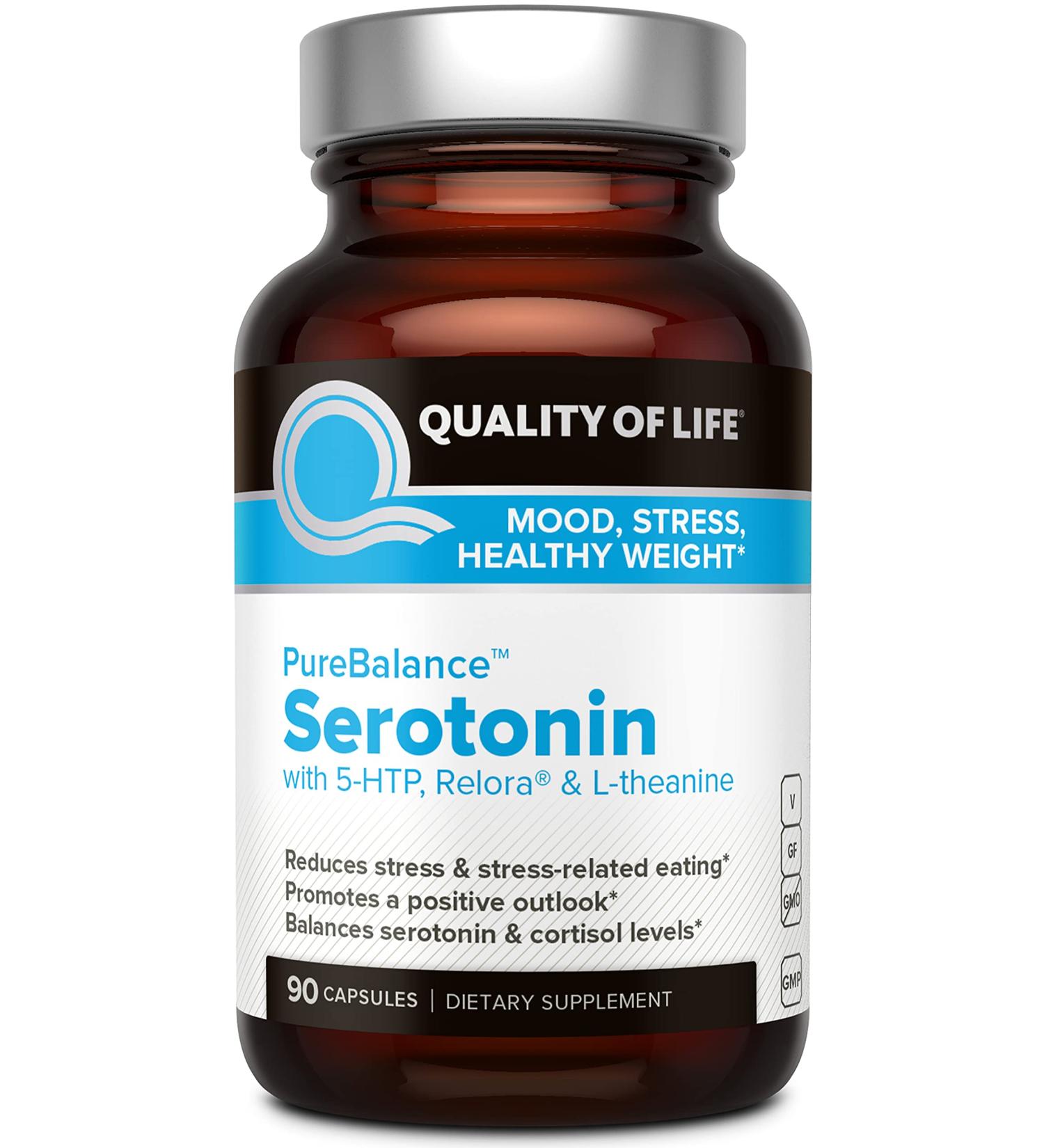 PureBalance Serotonin 90 Capsules | Quality of Life Labs - Mood & Wellness Supplement - Buy Online on GoSupps.com