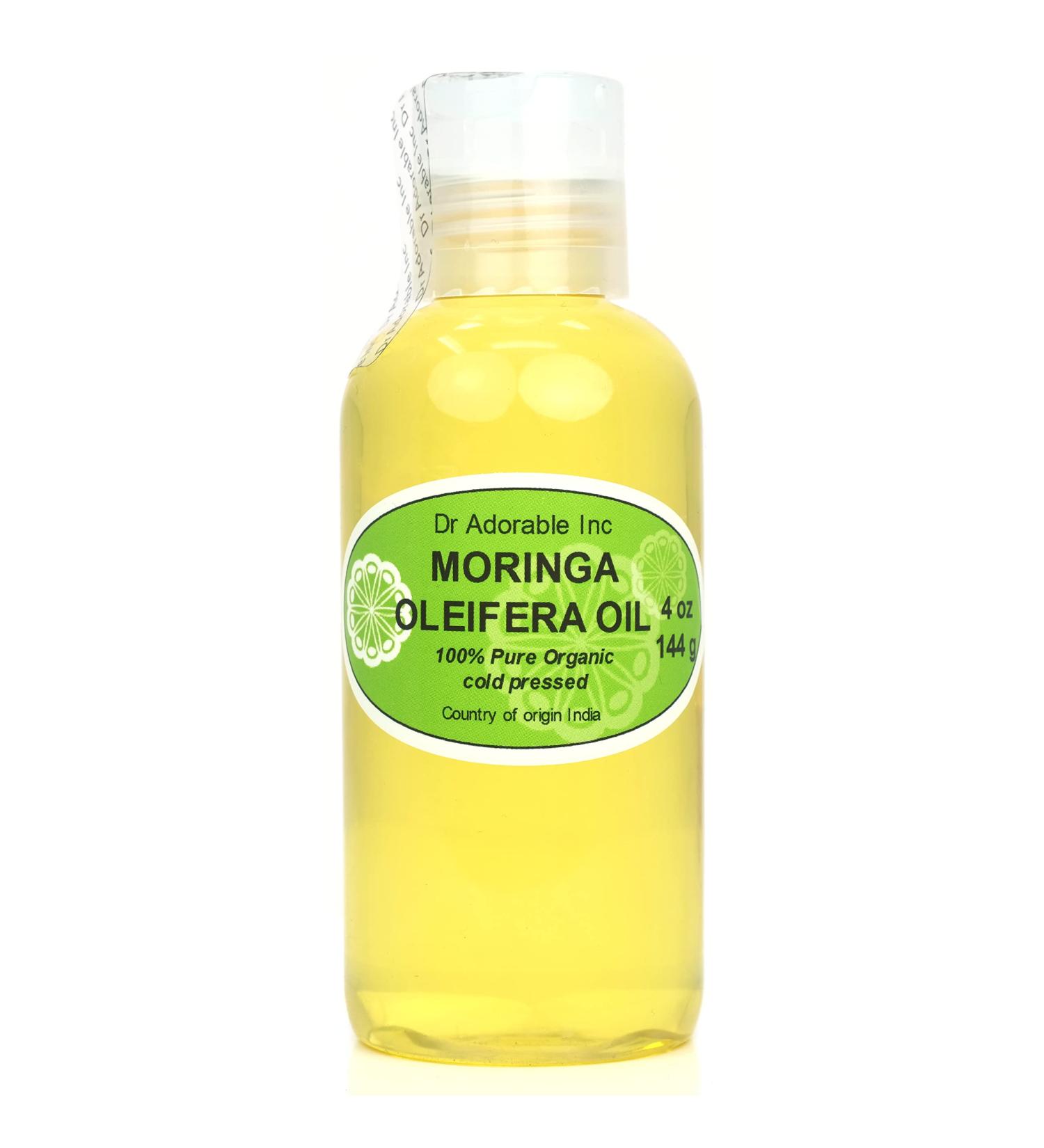 Dr Adorable Moringa Oleifera Oil 4 oz - 100% Pure Organic Cold Pressed - International Shipping Available - Buy Online on GoSupps.com