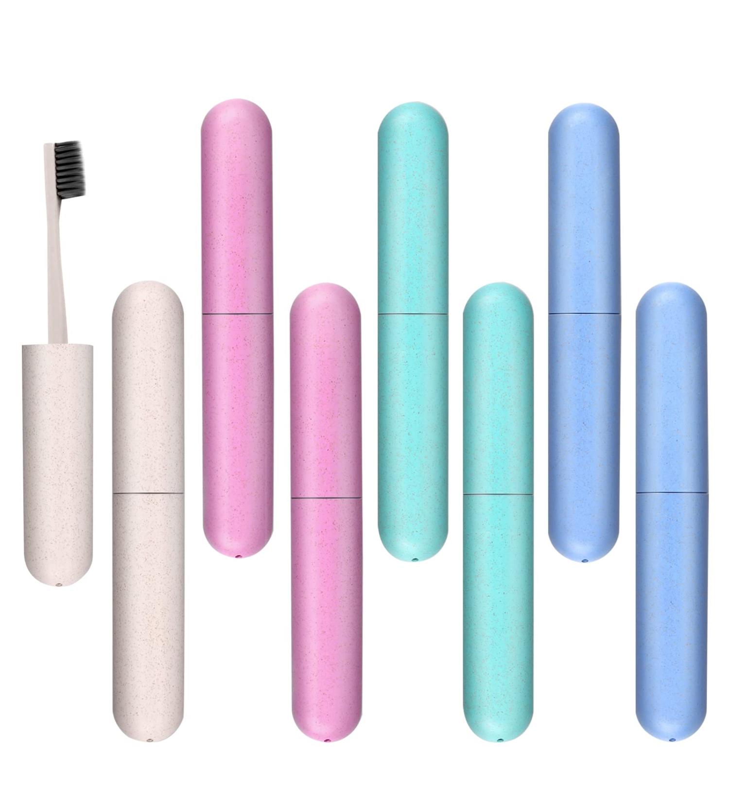 8 Pack Toothbrush Case - Travel Holder & Cover for School, Business, Home & Mountain Climbing - Buy Online on GoSupps.com