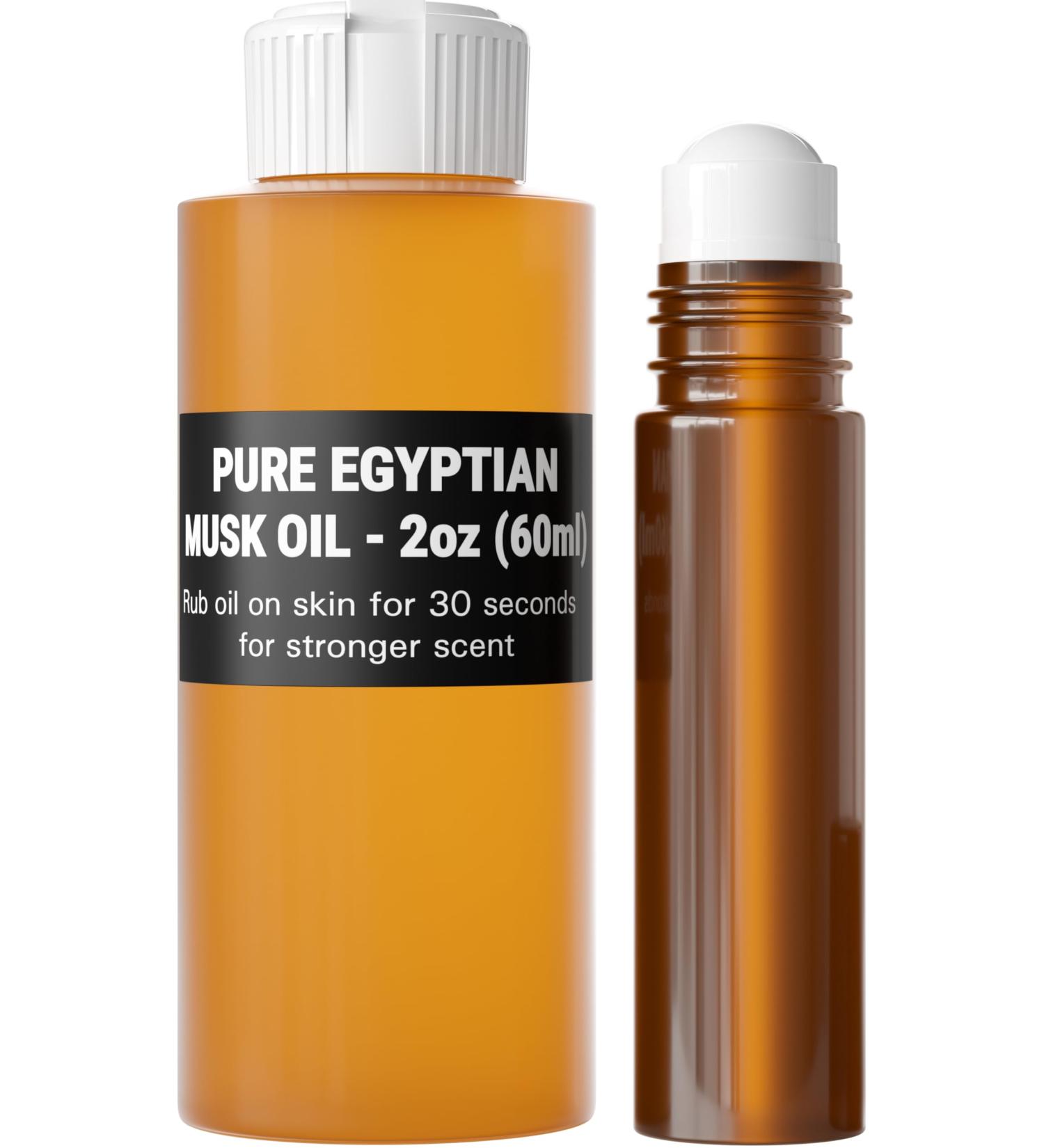 Buy AromaZen 2oz Pure Egyptian Musk Oil - Unisex Aromatherapy Perfume & Essential Body Oil with Amber Glass Roll On Bottle | Bulk Fragrance - Buy Online on GoSupps.com