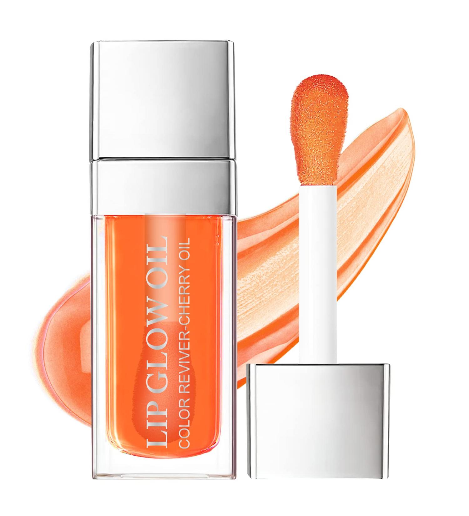 AOOWU Plumping Lip Oil Tint - Coral Orange | Moisturizing & Long-Lasting Lip Hydrating Gloss for Women - Buy Online on GoSupps.com