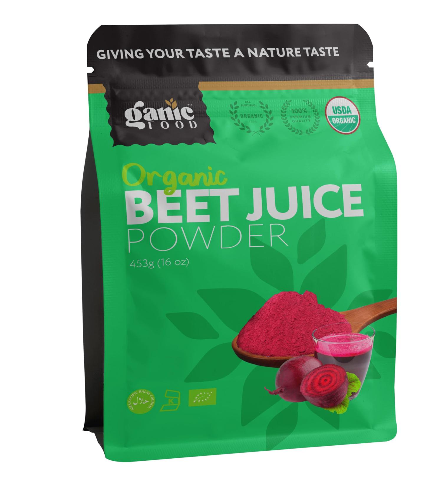 Organic Beet Root Juice Powder - 16 Oz | Boost Energy & Health | Premium Quality - Buy Online on GoSupps.com