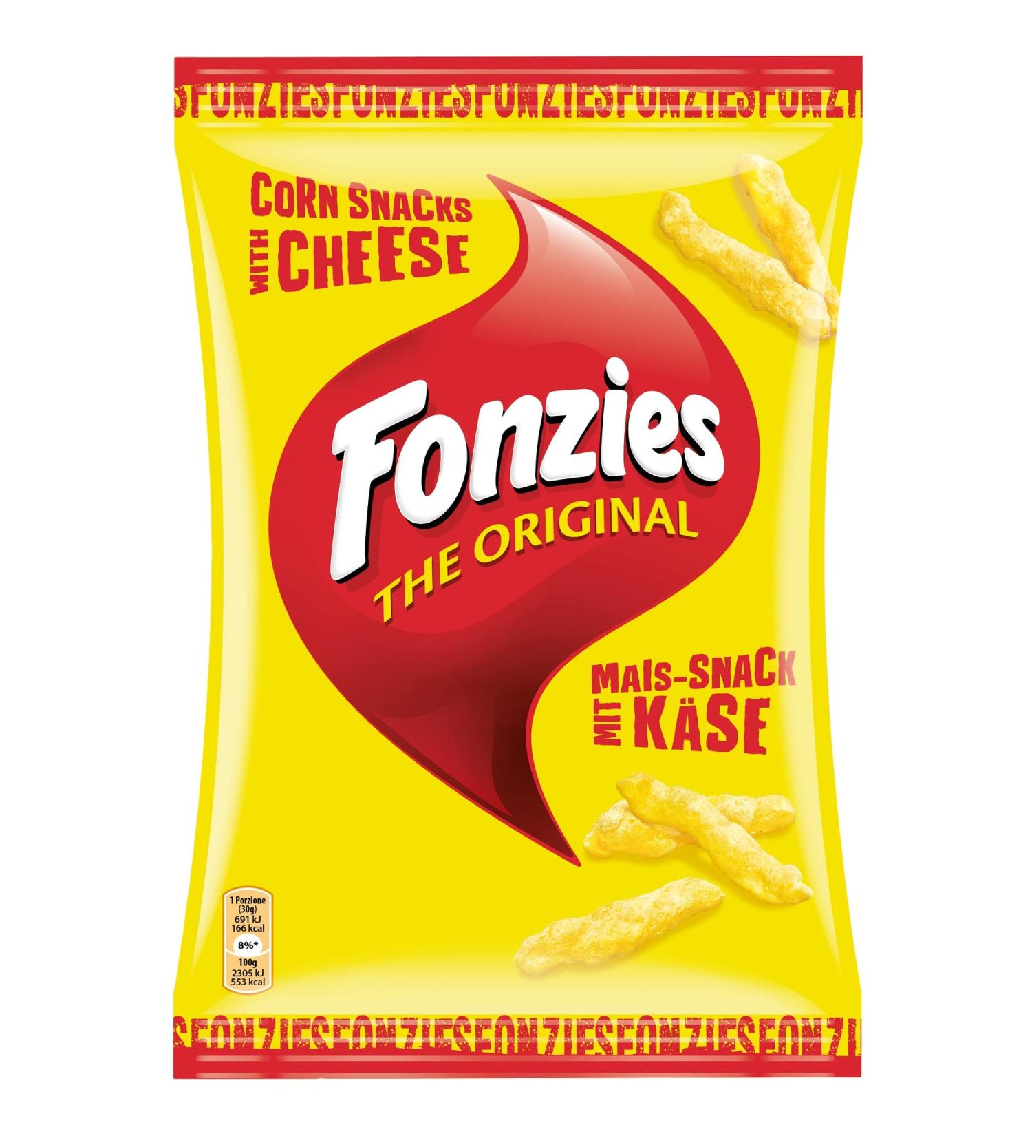 Fonzies The Ultimate Cheesy Corn Snack Baked Cheese & Crunchy Unique Taste Snack 14 x 100g - Buy Online on GoSupps.com