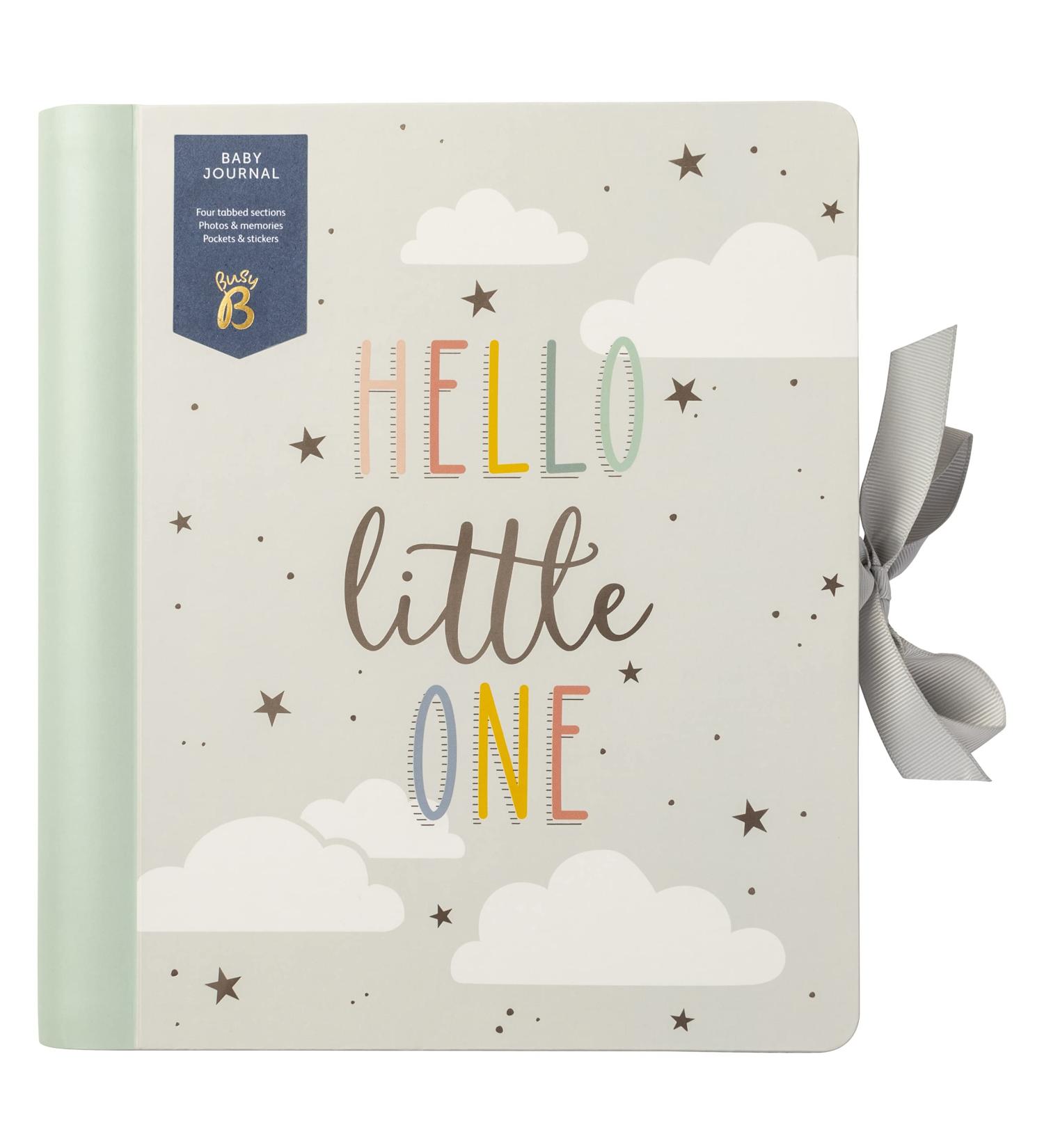 Busy B Baby Journal - Neutral Grey with Pockets and Stickers - Buy Online on GoSupps.com
