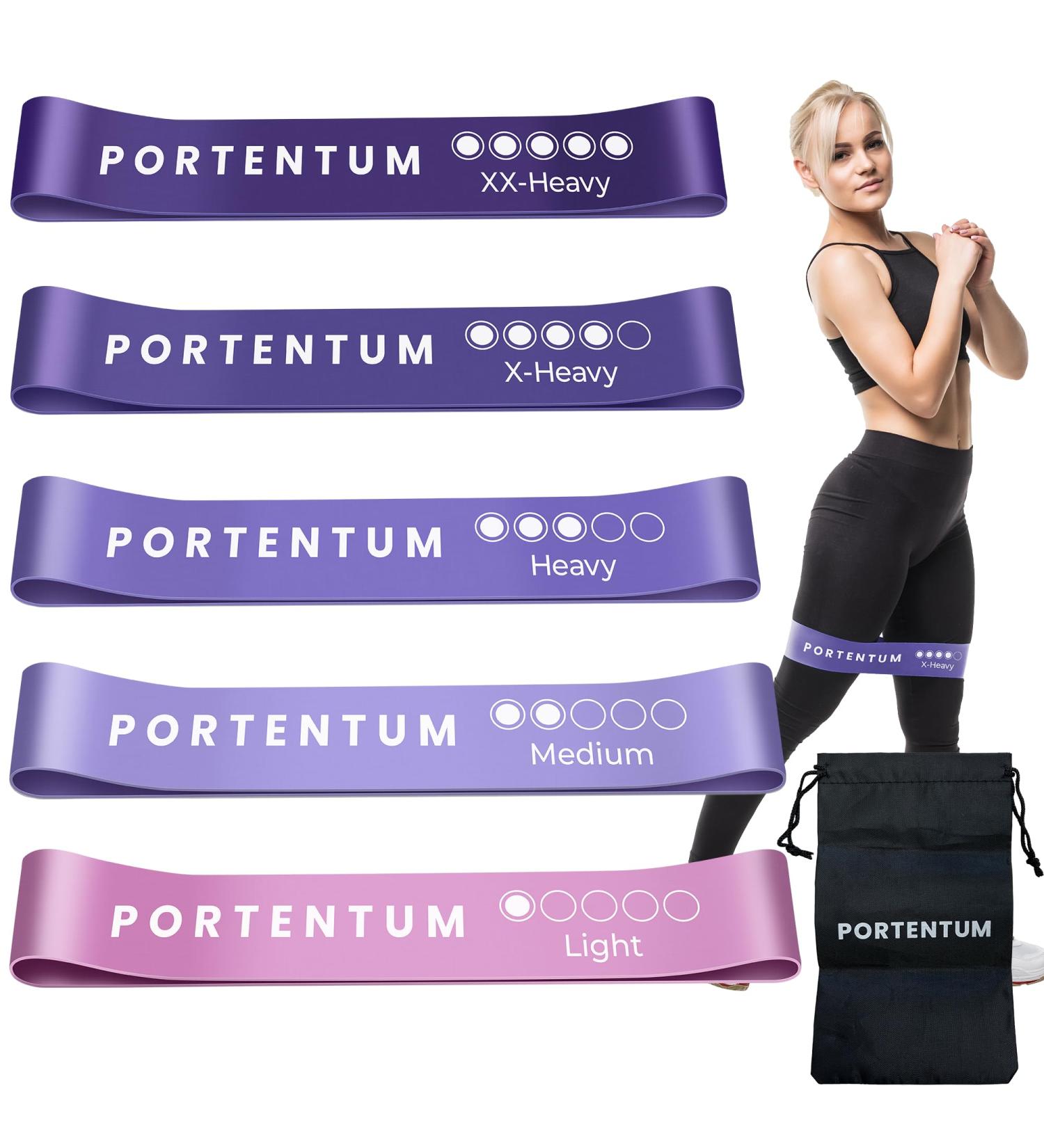 PORTENTUM Resistance Bands 23.62 inches diameter and 1.97 inches height Purple - Buy Online on GoSupps.com
