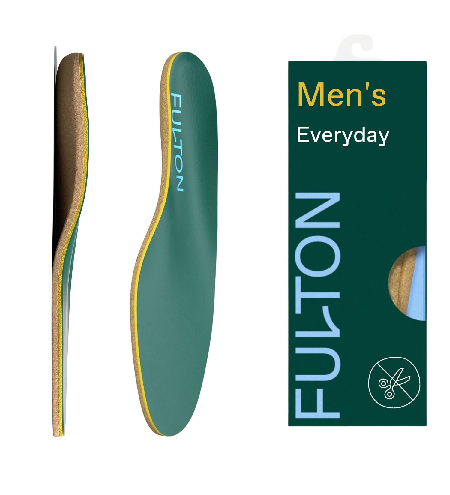 Fulton Custom Molding Cork Shoe Inserts for Men - Pain Relief Orthotic Insoles with Plantar Fasciitis Arch Support - Men's Size 11 - Buy Online on GoSupps.com