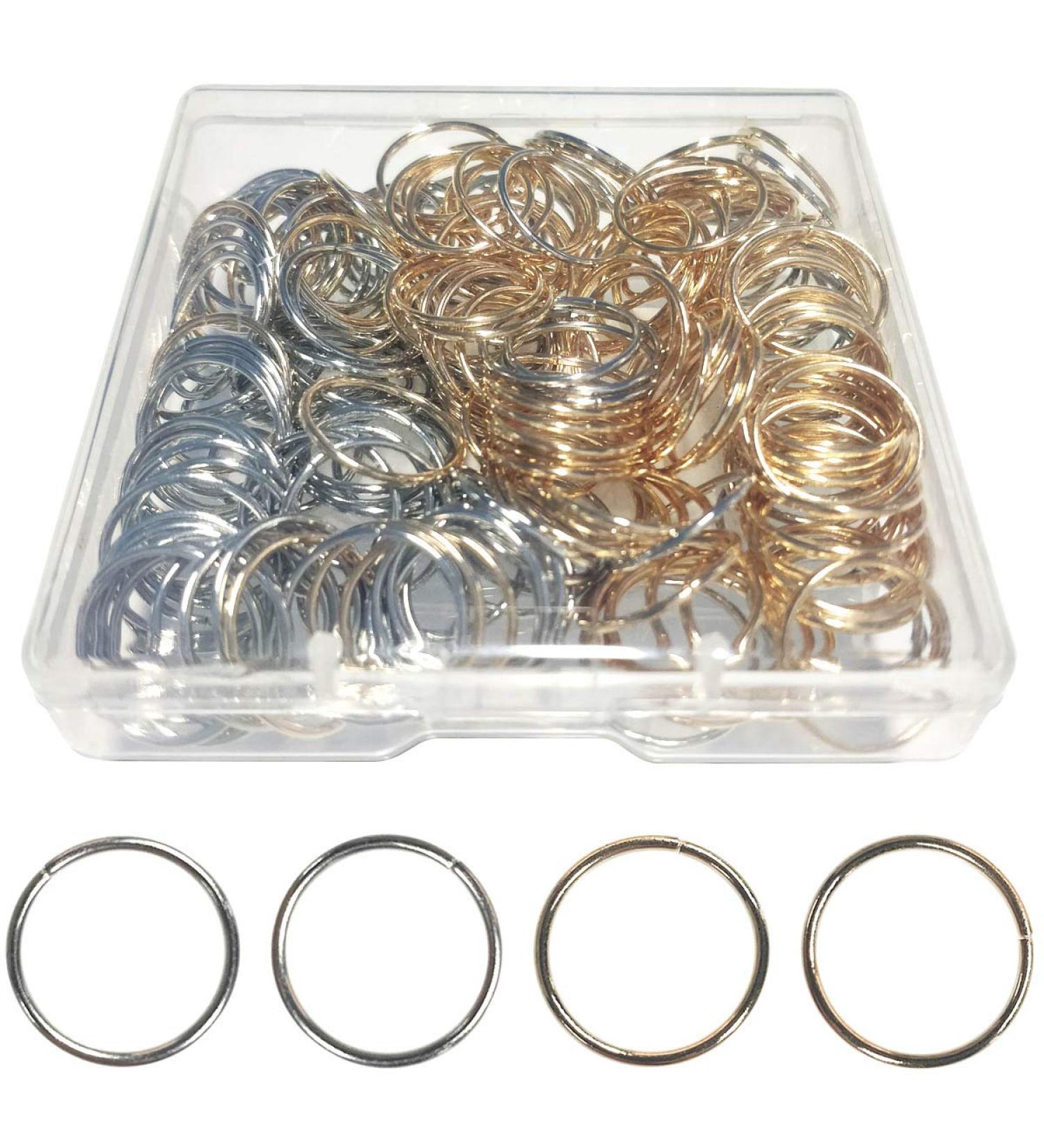 200 PCS Hair Braid Rings | Hair Hoops Clips for Women & Girls | Dreadlocks Accessories in Gold & Silver - Buy Online on GoSupps.com