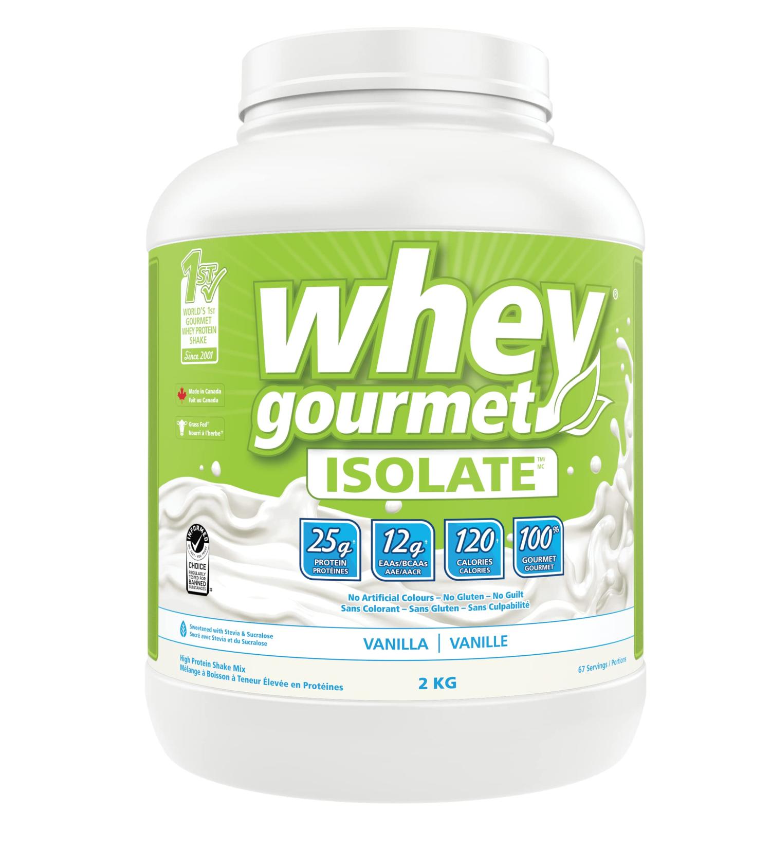 Whey Gourmet Isolate - 25 G Protein - 2 KG - 66 serving - Vanilla - Buy Online on GoSupps.com