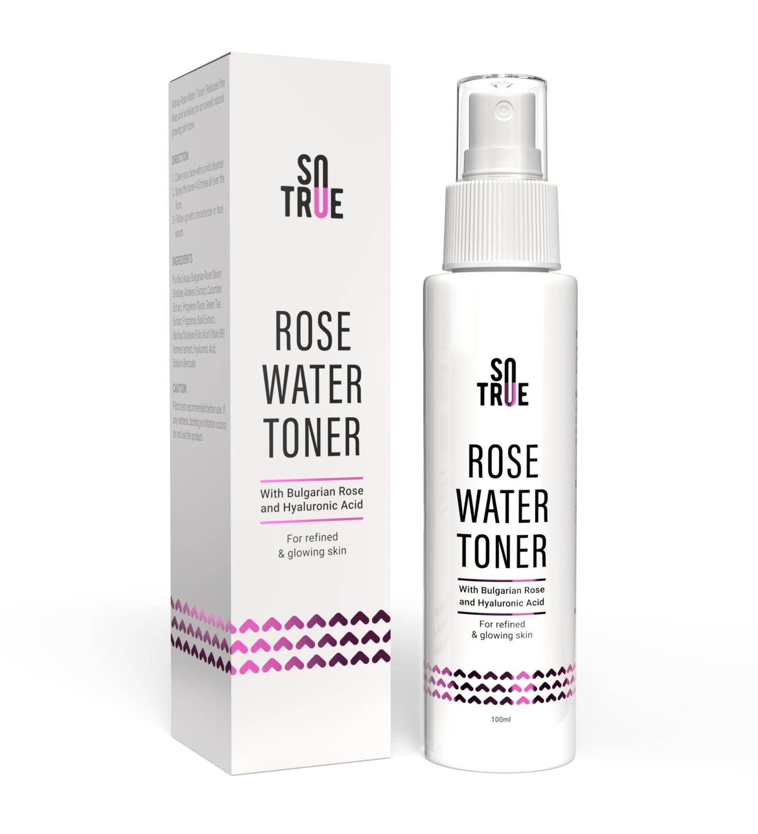 Sotrue Rose Water Spray 200ml | Alcohol-Free Toner with Bulgarian Rose & Hyaluronic Acid | Skin Refining & Pore Tightening for All Skin Types | International Shipping - Buy Online on GoSupps.com