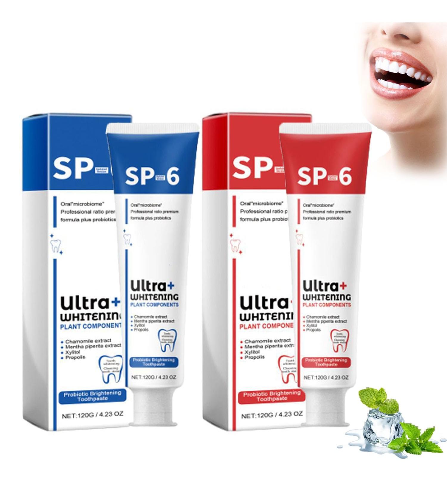 SP 6 Ultra Whitening Toothpaste - Gentle Brightening & Deep Cleaning Care for Fresh Breath - 120g | International Shipping Available - Buy Online on GoSupps.com