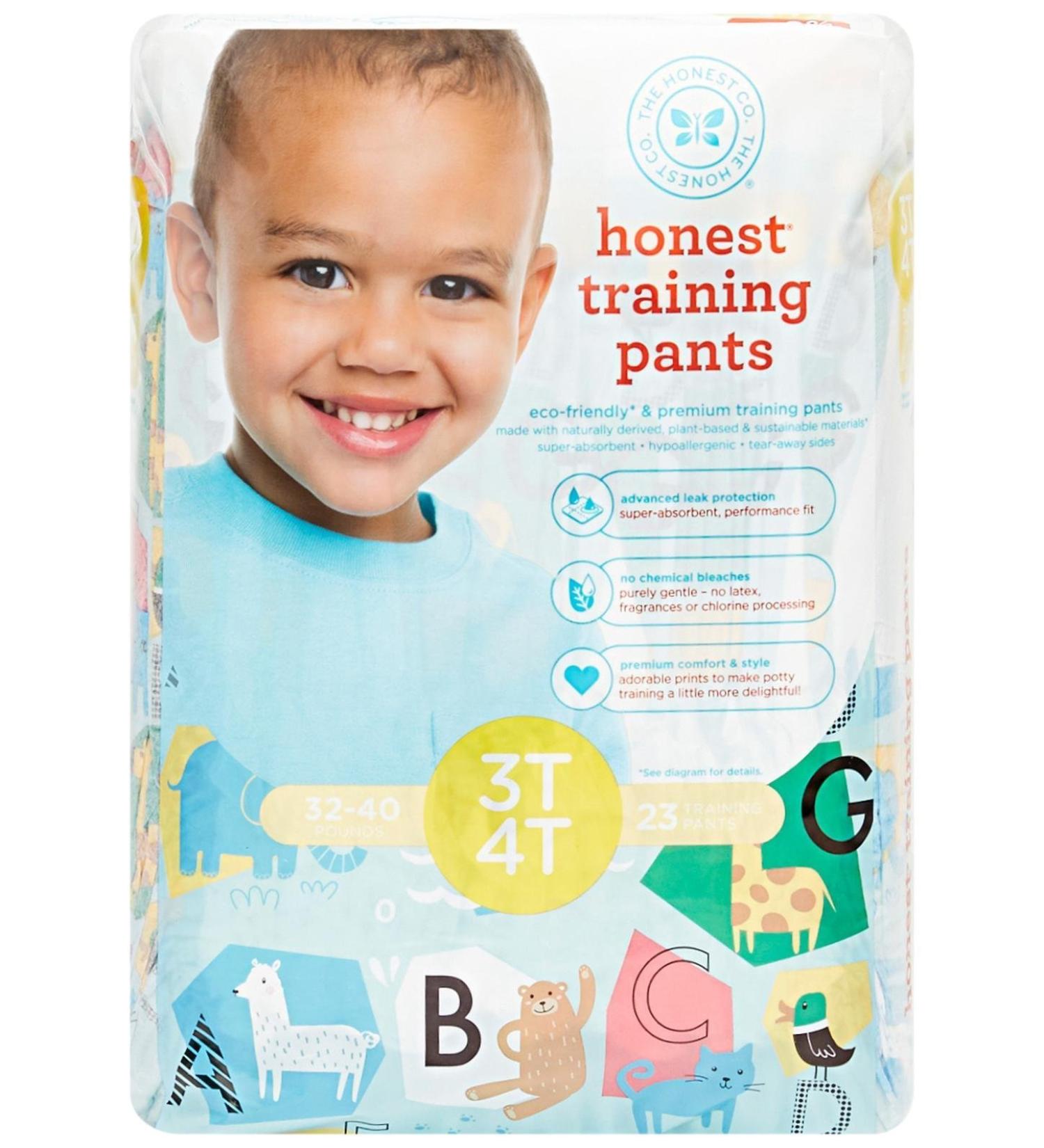 Honest Training Pants Animal ABCs 3T-4T - 23 Count | Eco-Friendly Potty Training - Buy Online on GoSupps.com