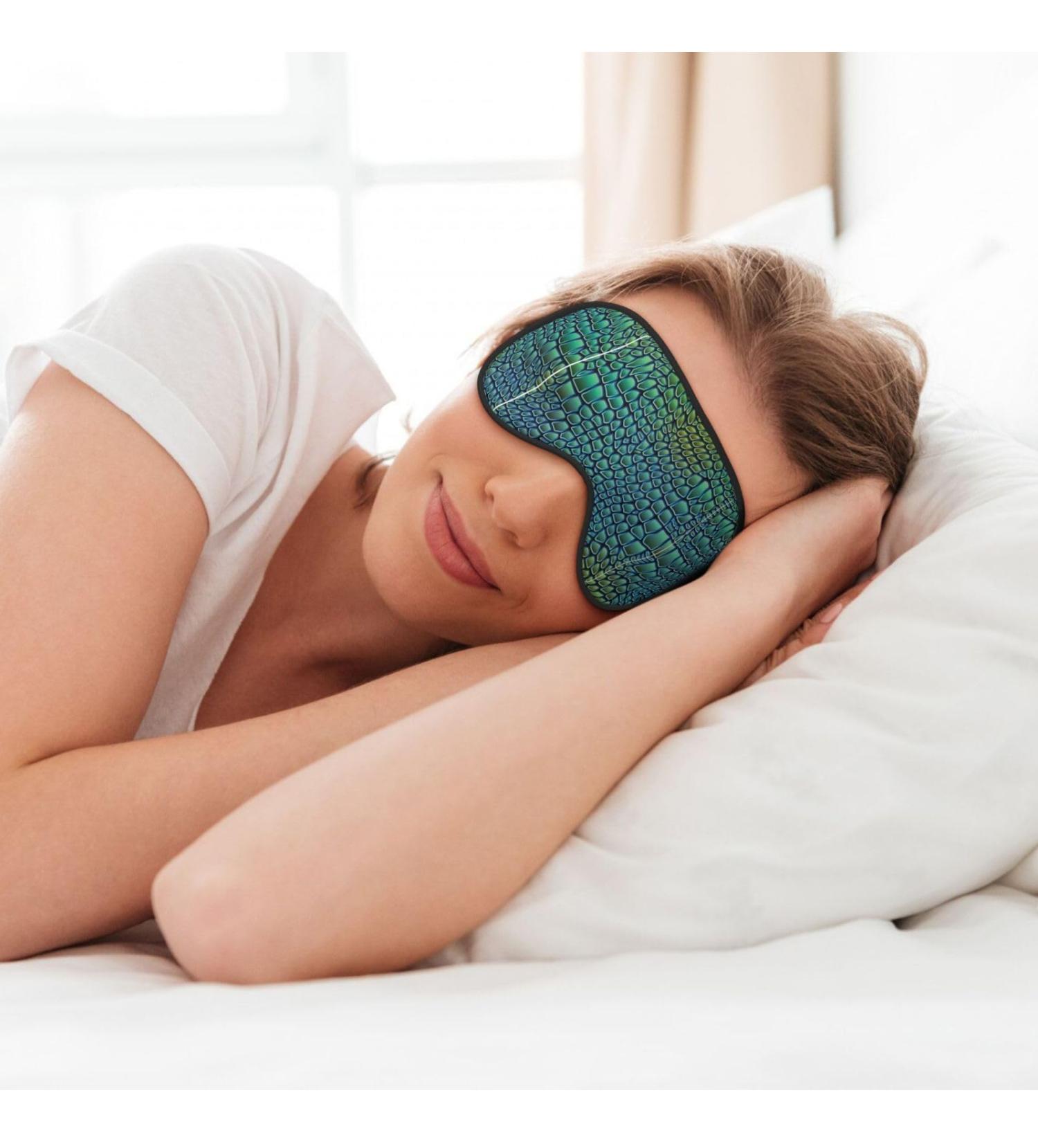Alligator Skin Print Soft Sleep Mask - Luxury Eye Mask for Men & Women - Perfect for Travel & Rest - Buy Online on GoSupps.com