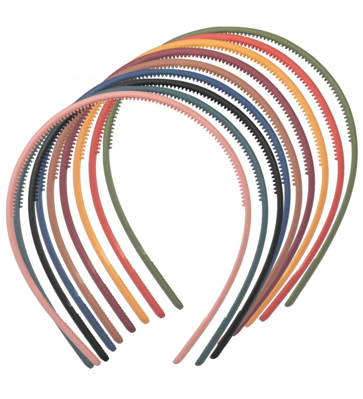 Beaupretty 9pcs Teeth Comb Headband - Colorful Plastic Hair Band for Women, Non-slip Hard Hair Hoop - Hair Accessories - Buy Online on GoSupps.com