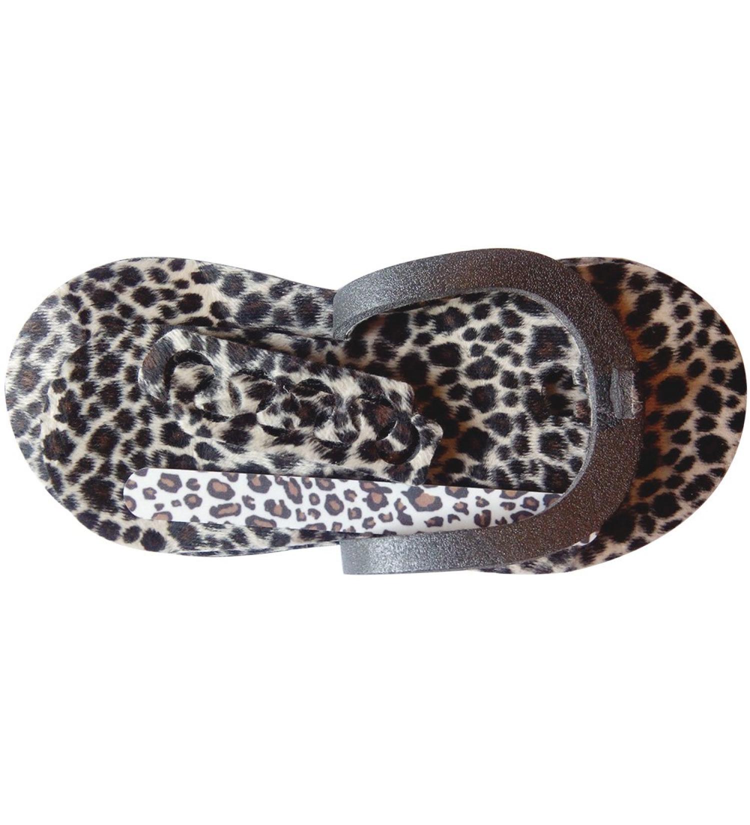 cheetah pedicure slippers set