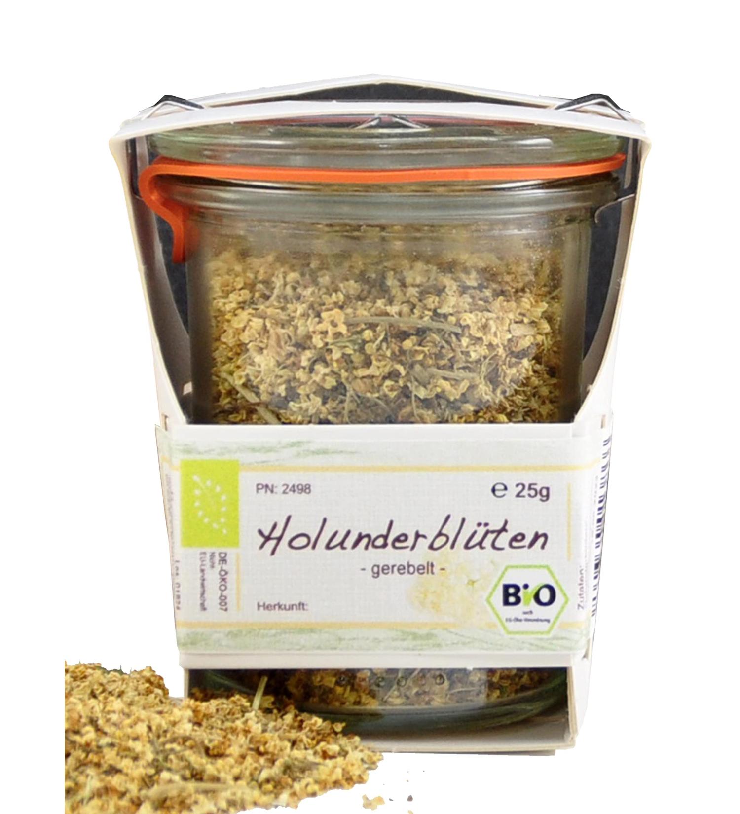 Dried Organic Flowers in a Jar | Hand-Made Flower Tea | Premium Elderflowers | Reusable Tea Gift for All Occasions - Buy Online on GoSupps.com