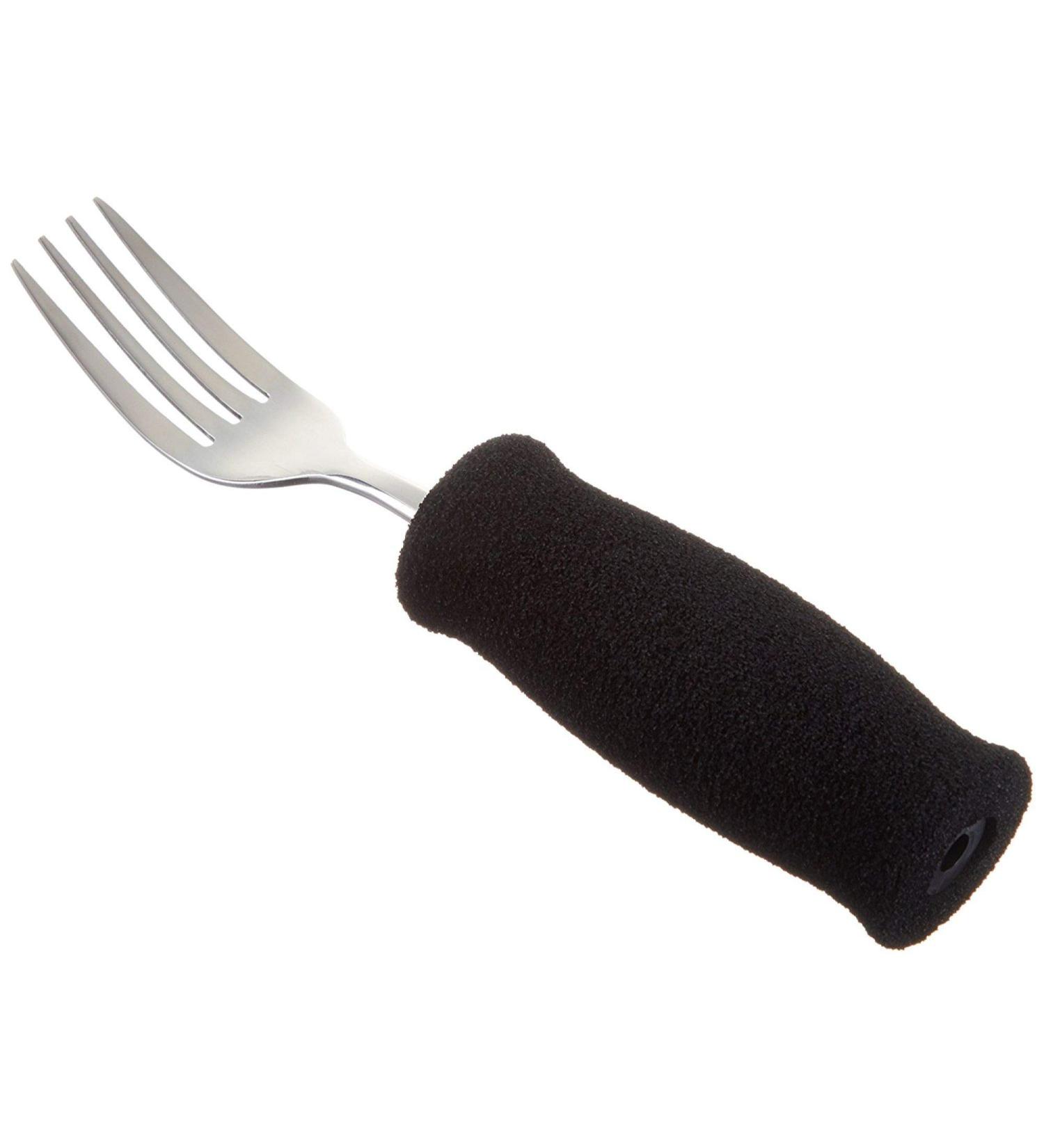 Sammons Preston Deluxe Built-Up Handle Fork 8" Long Stainless-Steel Easy-Hold Utensil with Removable Soft Molded Foam Grip Adaptive Eating Aid for Those with Arthritis and Weak Grip - Buy Online on GoSupps.com